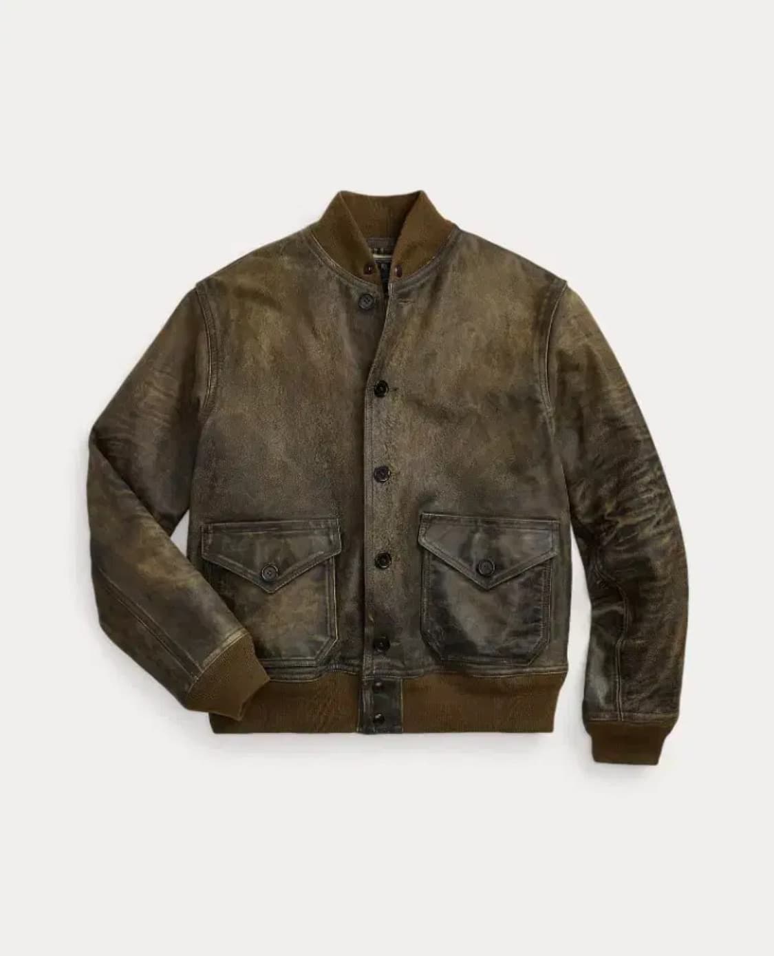 RRL 더블알엘 인디고 레더 보머 자켓 상품이미지1