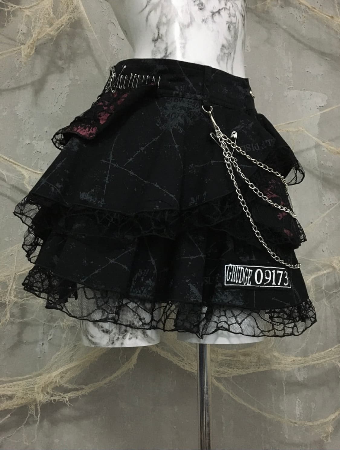Mad Punks Chain Detail Skirt 상품이미지2