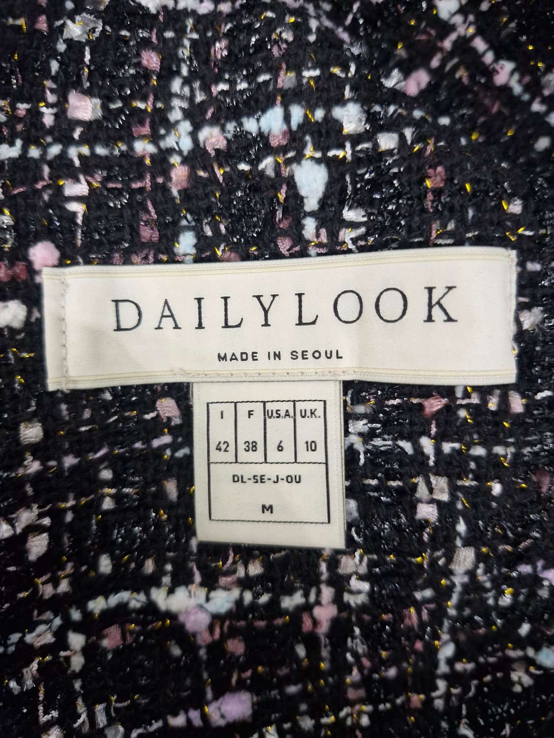 DAILYLOOK 데일리룩 샤네트위드 브이넥 원피스 상품이미지4