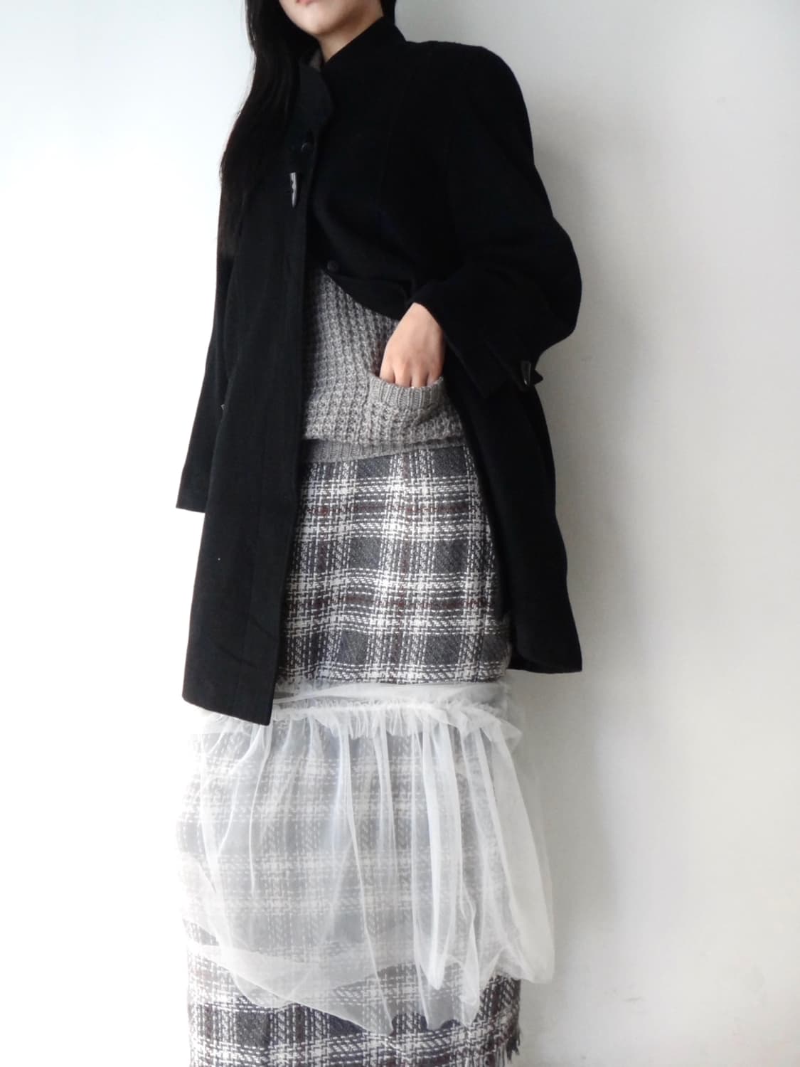 Toggle midi wool coat / black 상품이미지5