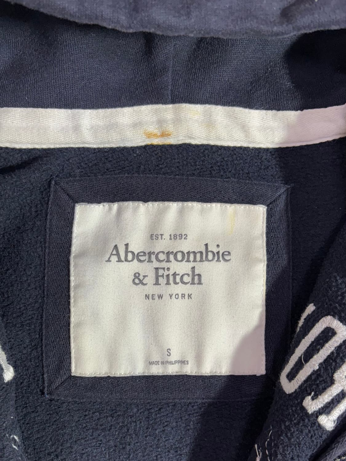 아베크롬비 다크네이비 빅로고 후드집업 상품이미지6