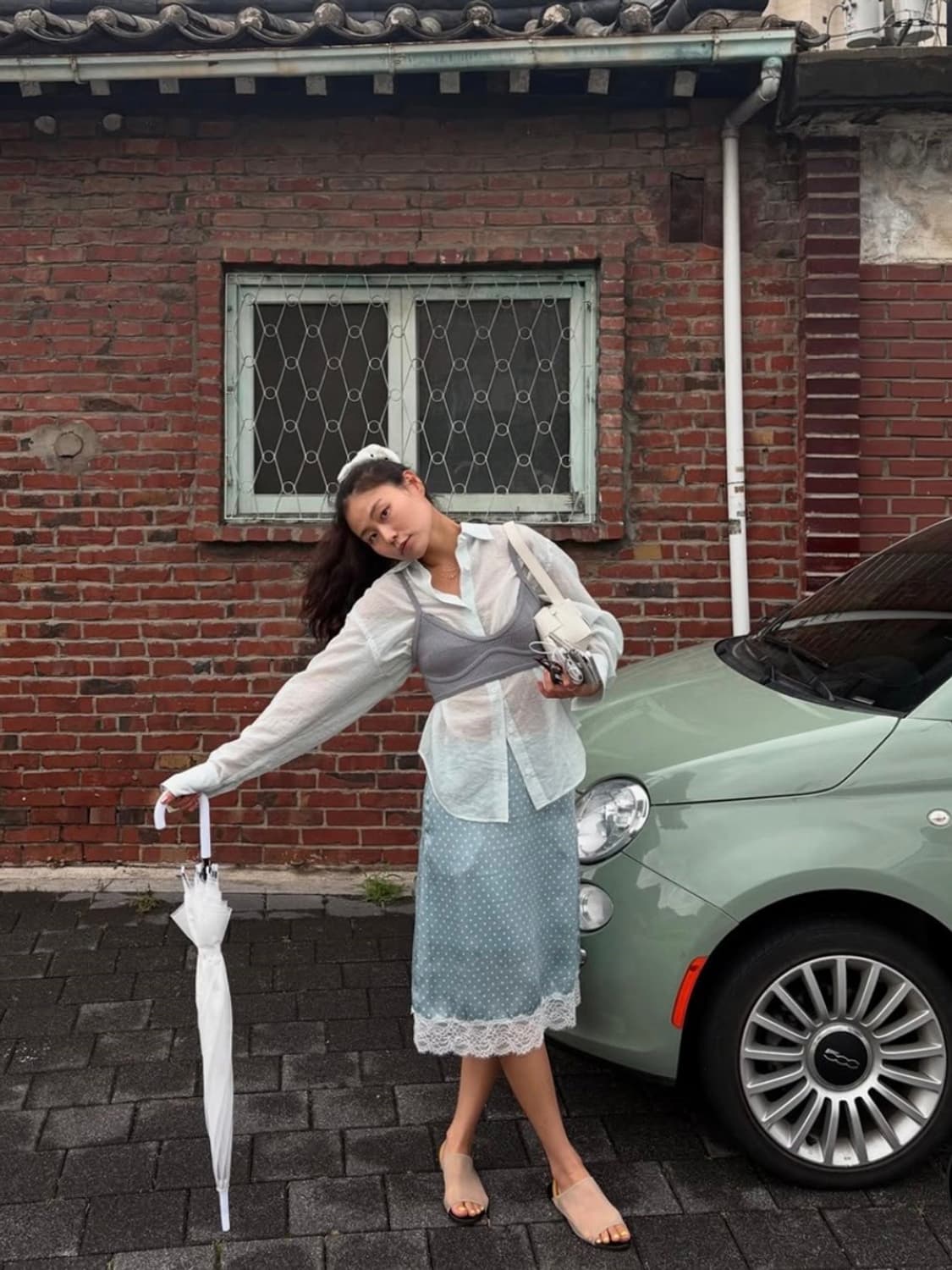 그로브x차정원 23ss 뷔스티에 셋업 상품이미지1
