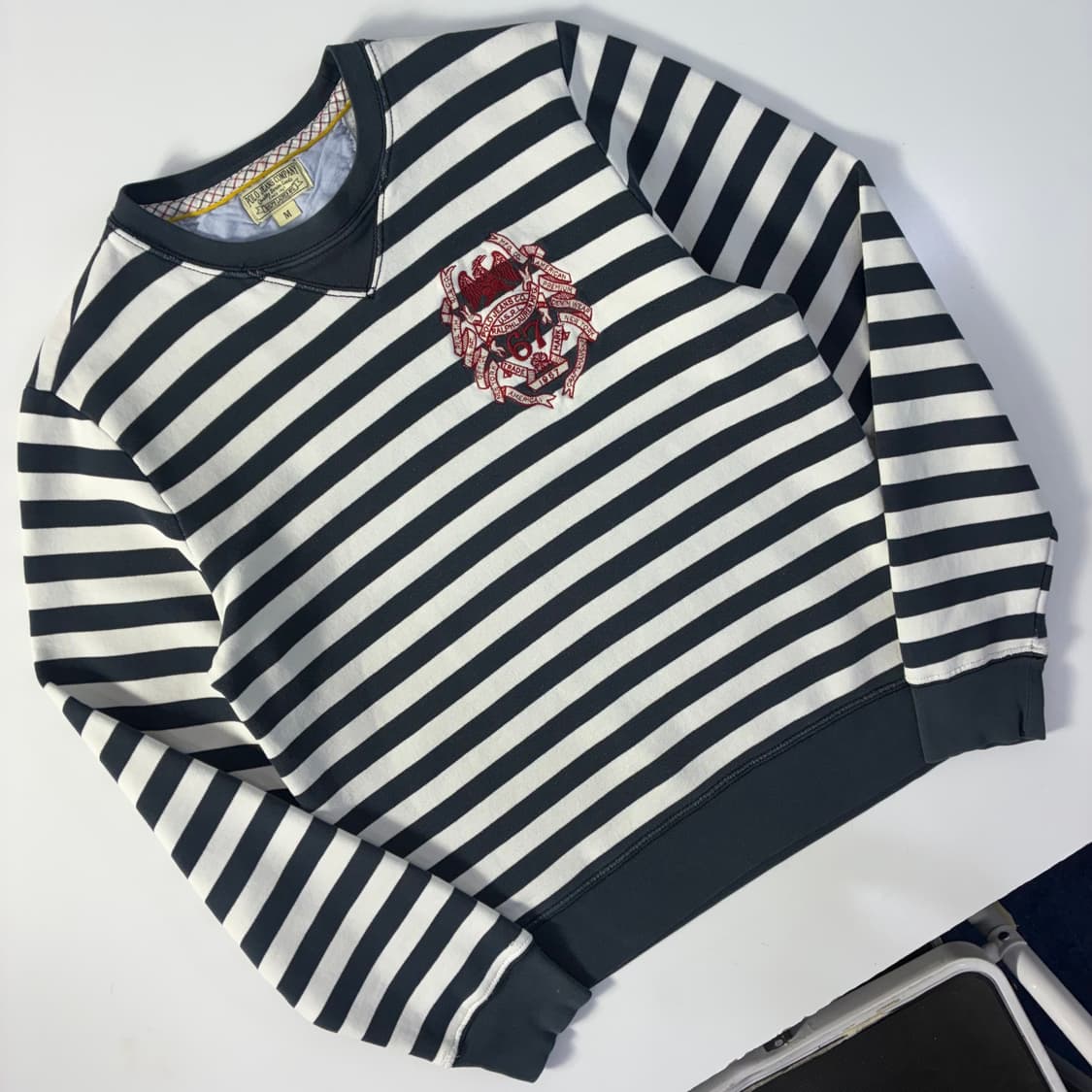 Polo jeans 폴로 진스 크러스트자수 스트라이프 맨투맨 상품이미지2