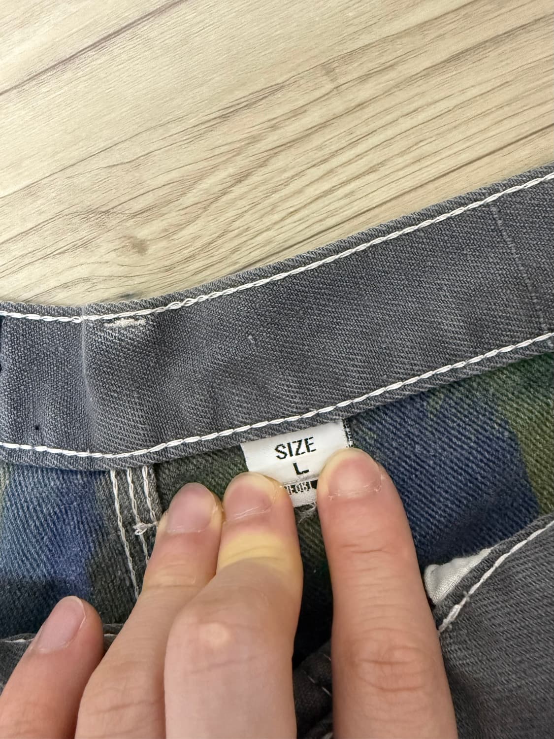 90년도 초반 에일리언 워크샵 아즈텍 페이즈 페이팅 워싱 JORTS 상품이미지4