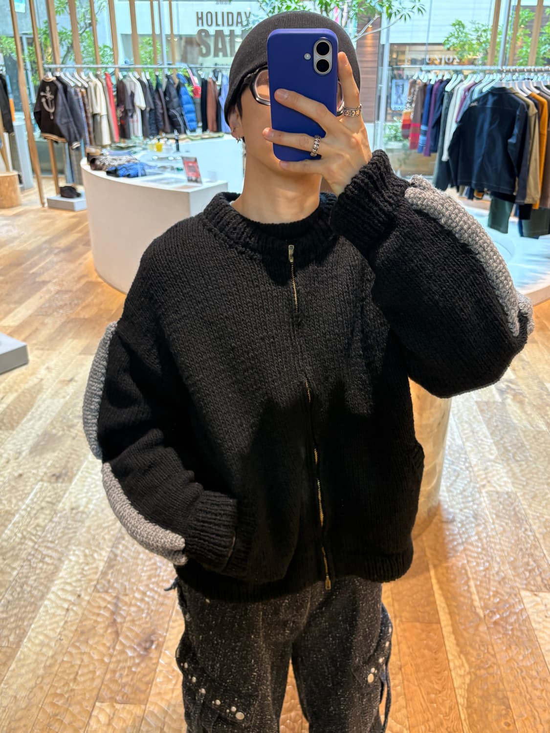 Knit MA-1 3D bone 마원 니트 본 상품이미지2