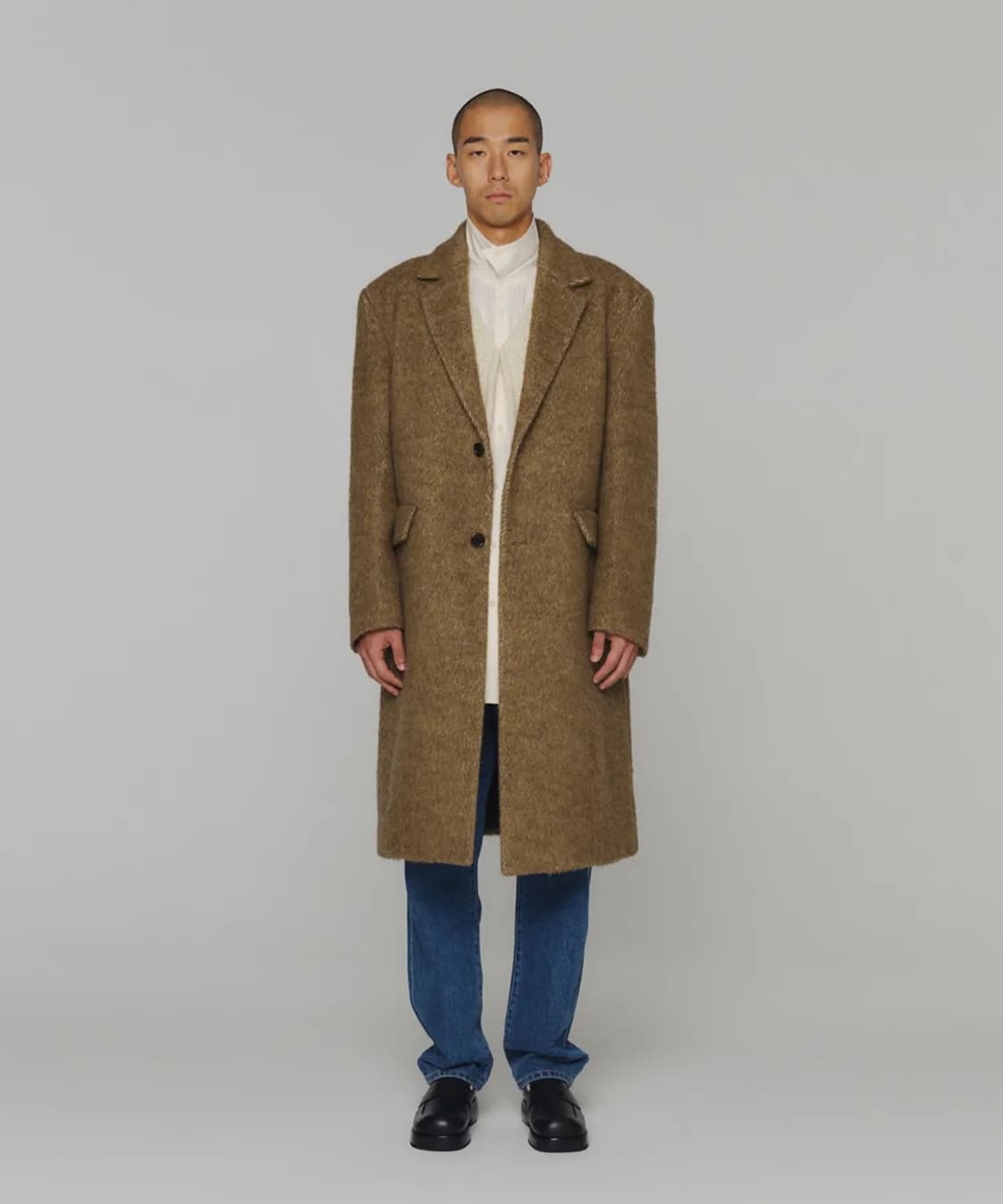 [구매,M] 아모멘토 헤어리 롱코트 브라운 구합니다 상품이미지1