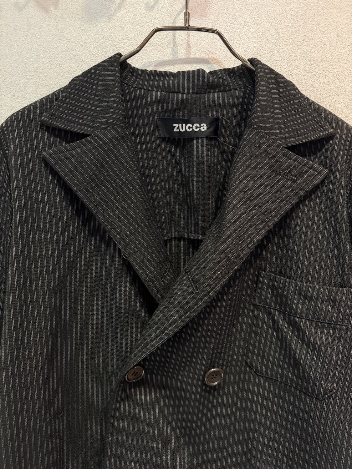 ZUCCA 스트라이프 더블 자켓 (Made In Japan) 상품이미지1