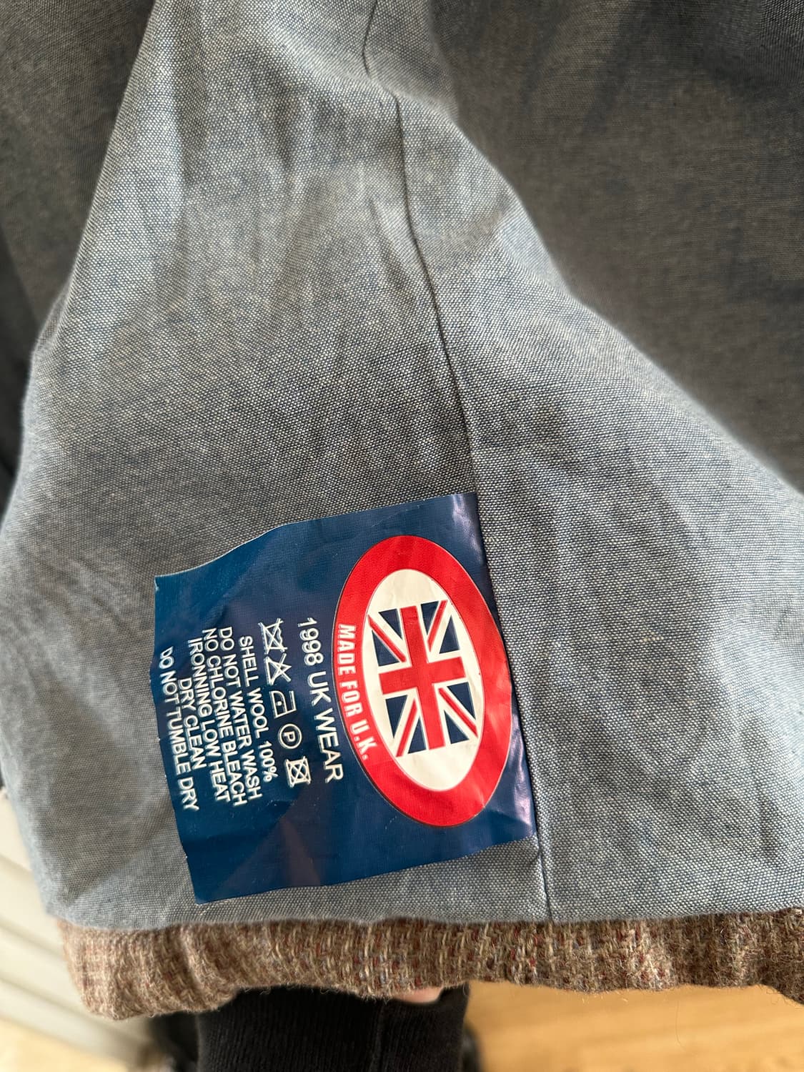 해리스트위드 패치워크 후드 자켓 XL(100-105) 상품이미지6