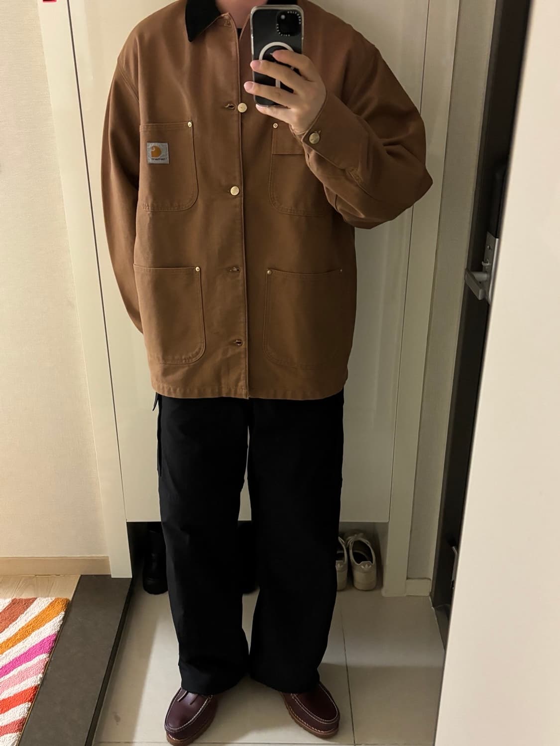 칼하트 x 본앤레이즈드 x 어웨이크 NY 초어자켓 브라운 XL 상품이미지9