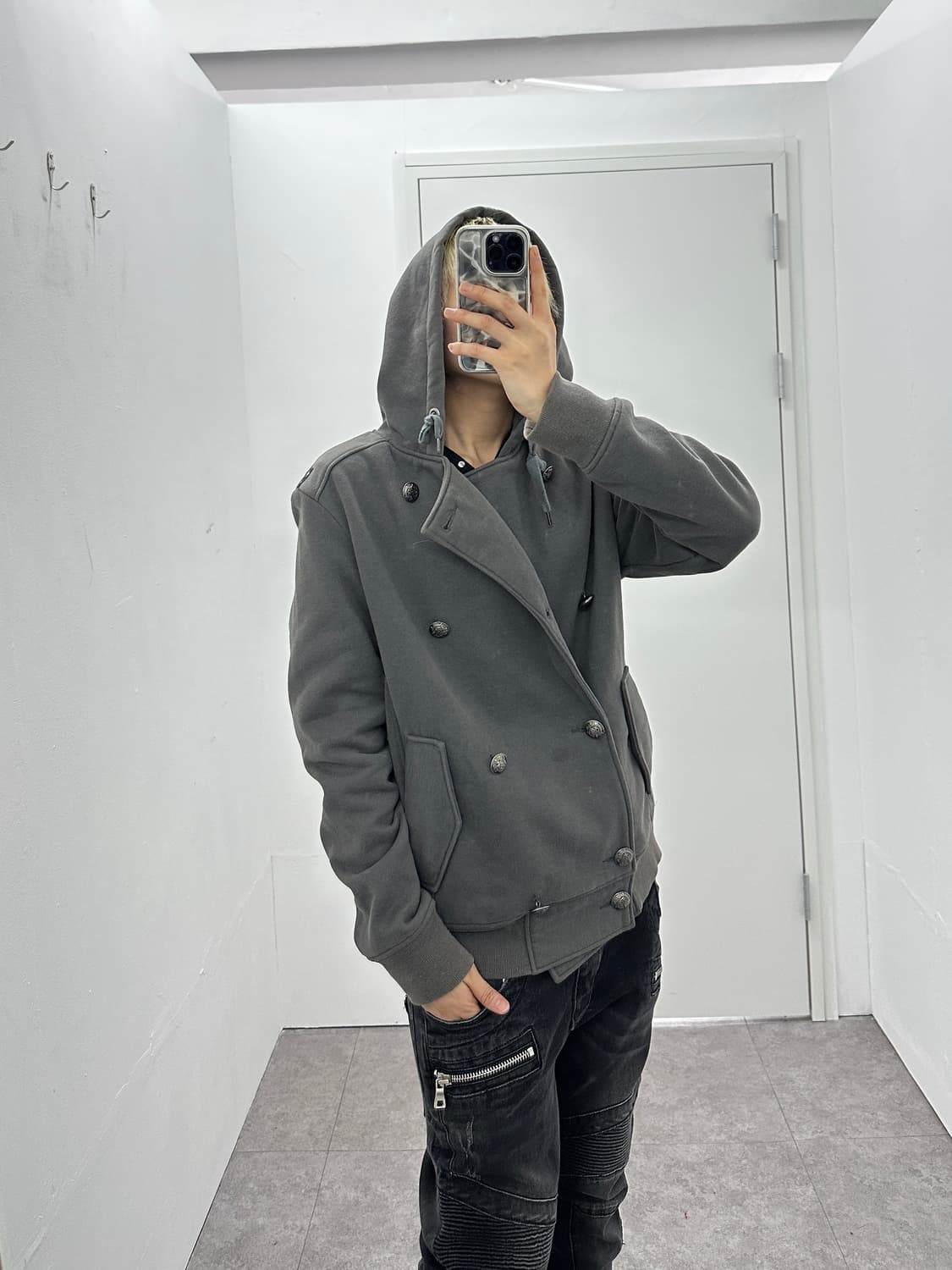 Vintage double buttoned hood jacket 상품이미지1