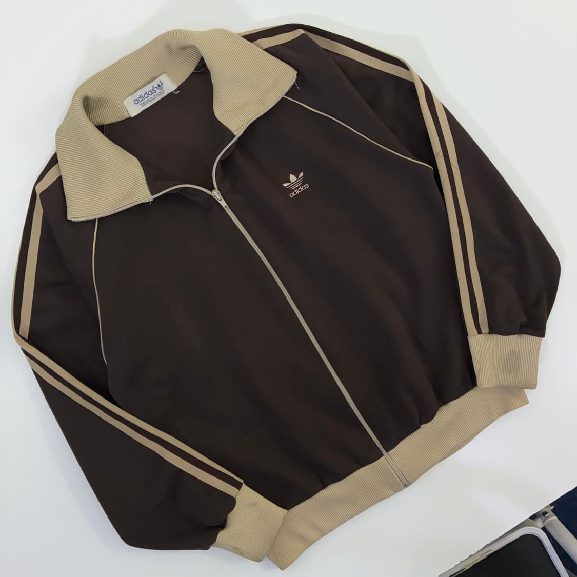 Adidas  아디다스 80,s 서독제 브라운 베이지 트랙 자켓  상품이미지2