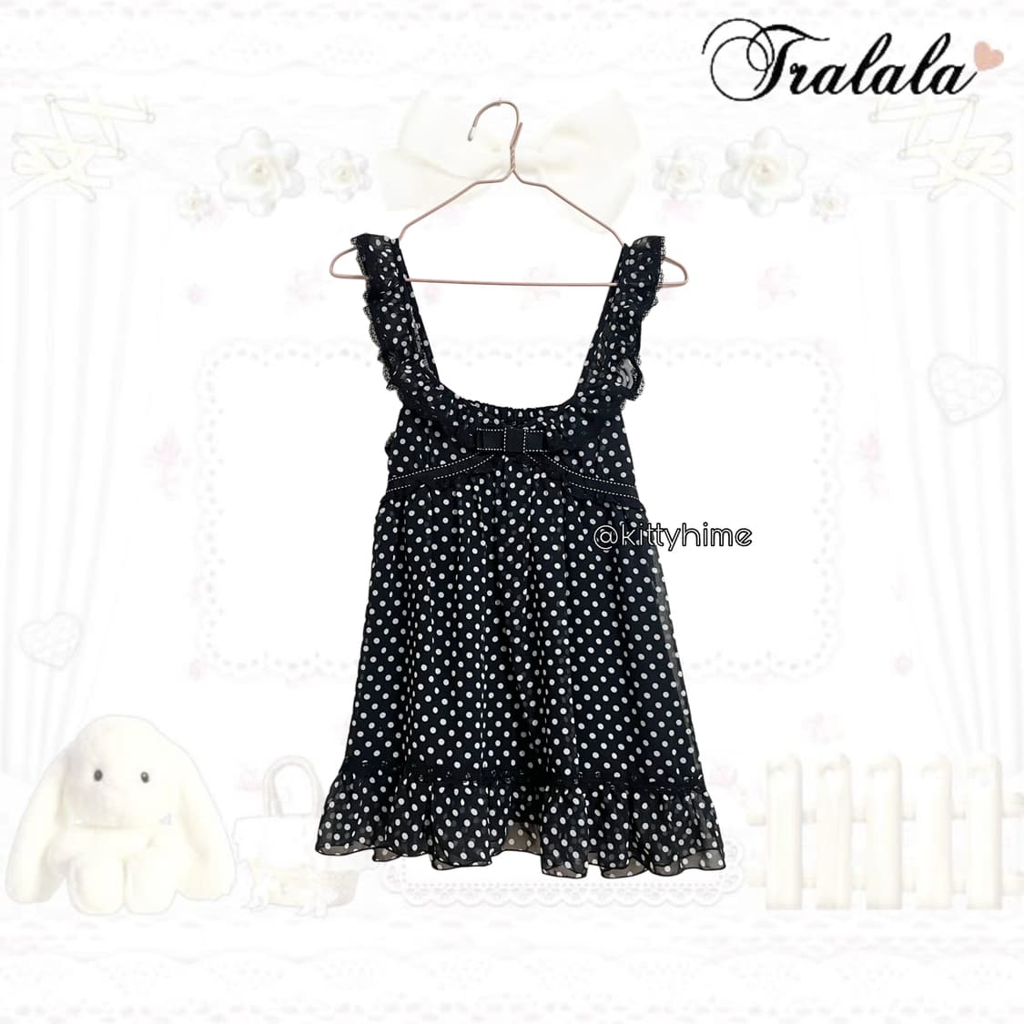 Tralala 트랄라라 히메갸루 도트 슬리브리스 러블리갸루 오네갸루로걀 상품이미지2