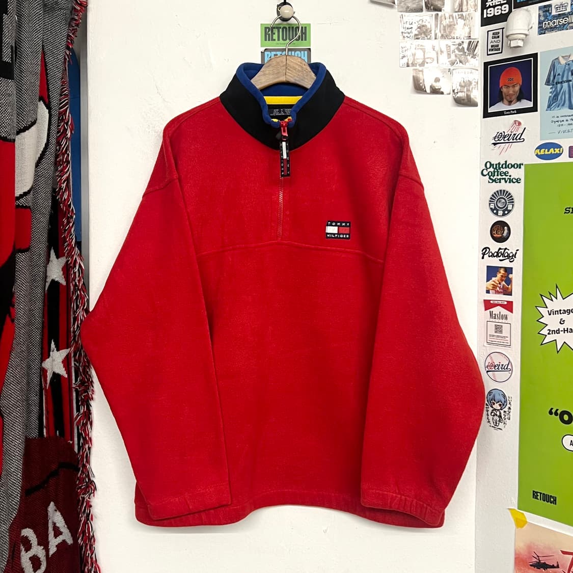 00’s 타미 힐피거 플리스 쿼터집업 상품이미지1