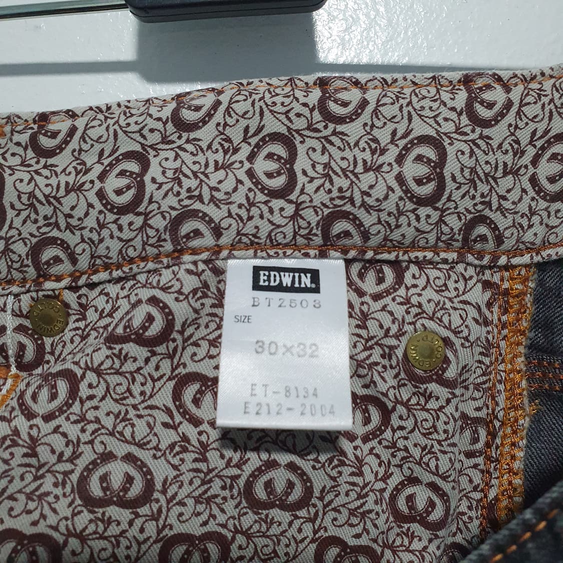 에드윈 웨스턴 흑청 데님 팬츠 Blue Trip 도밍고 세미 플레어 진 상품이미지5