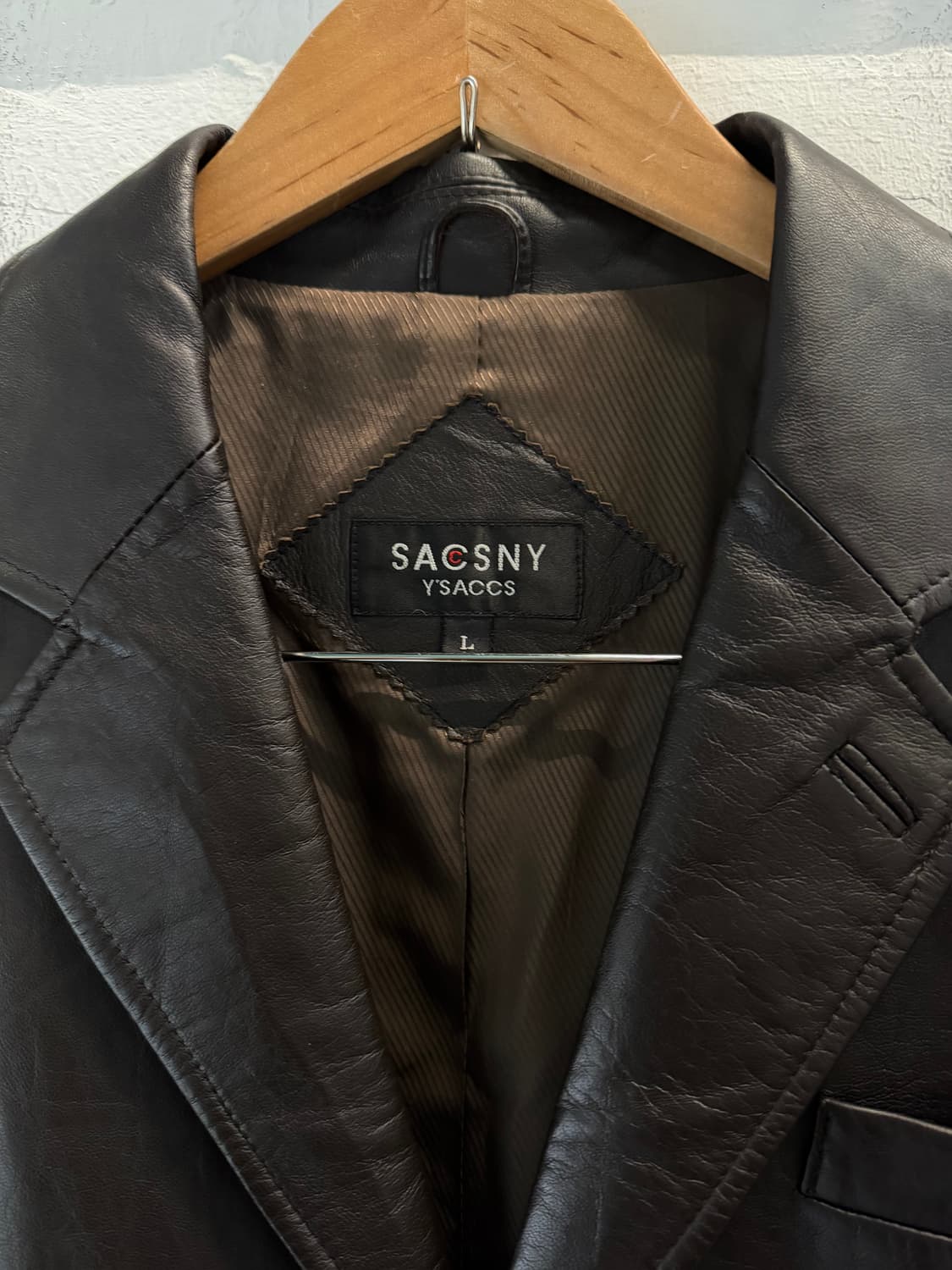 Sacsny Y saccs 요지 야마모토 램스킨 레더 블레이저 자켓 L 상품이미지2