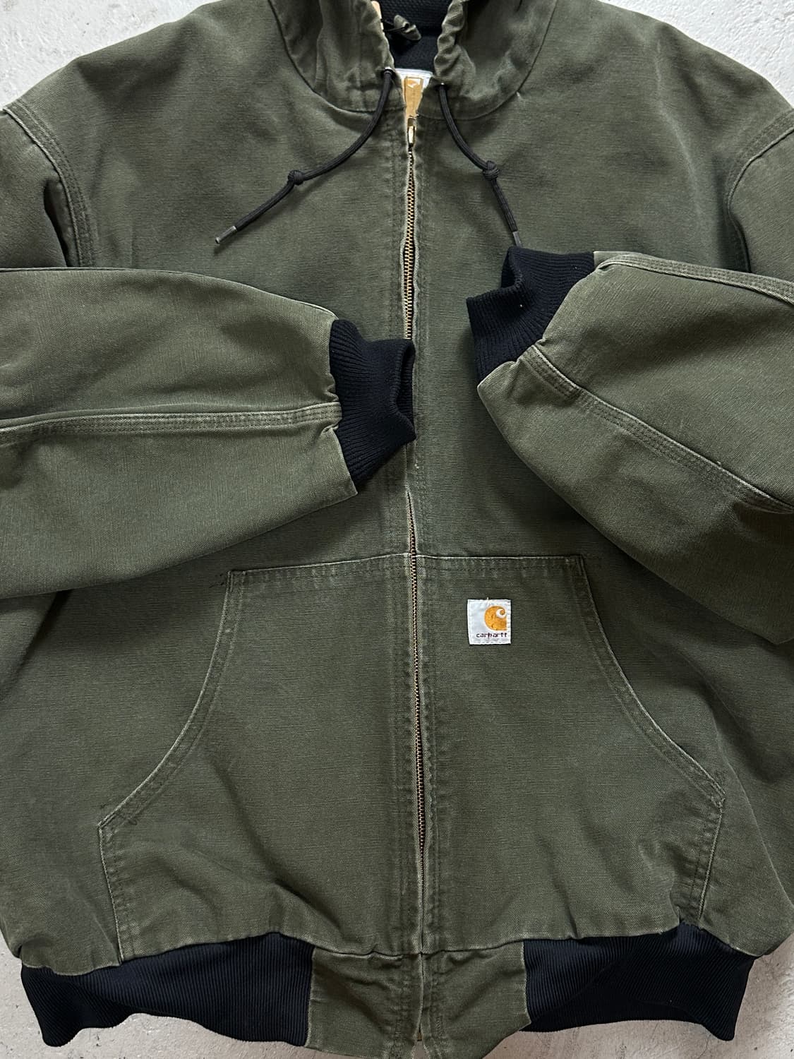 90's OG USA 칼하트 JR104 액티브 자켓 칼하트 그린 상품이미지8