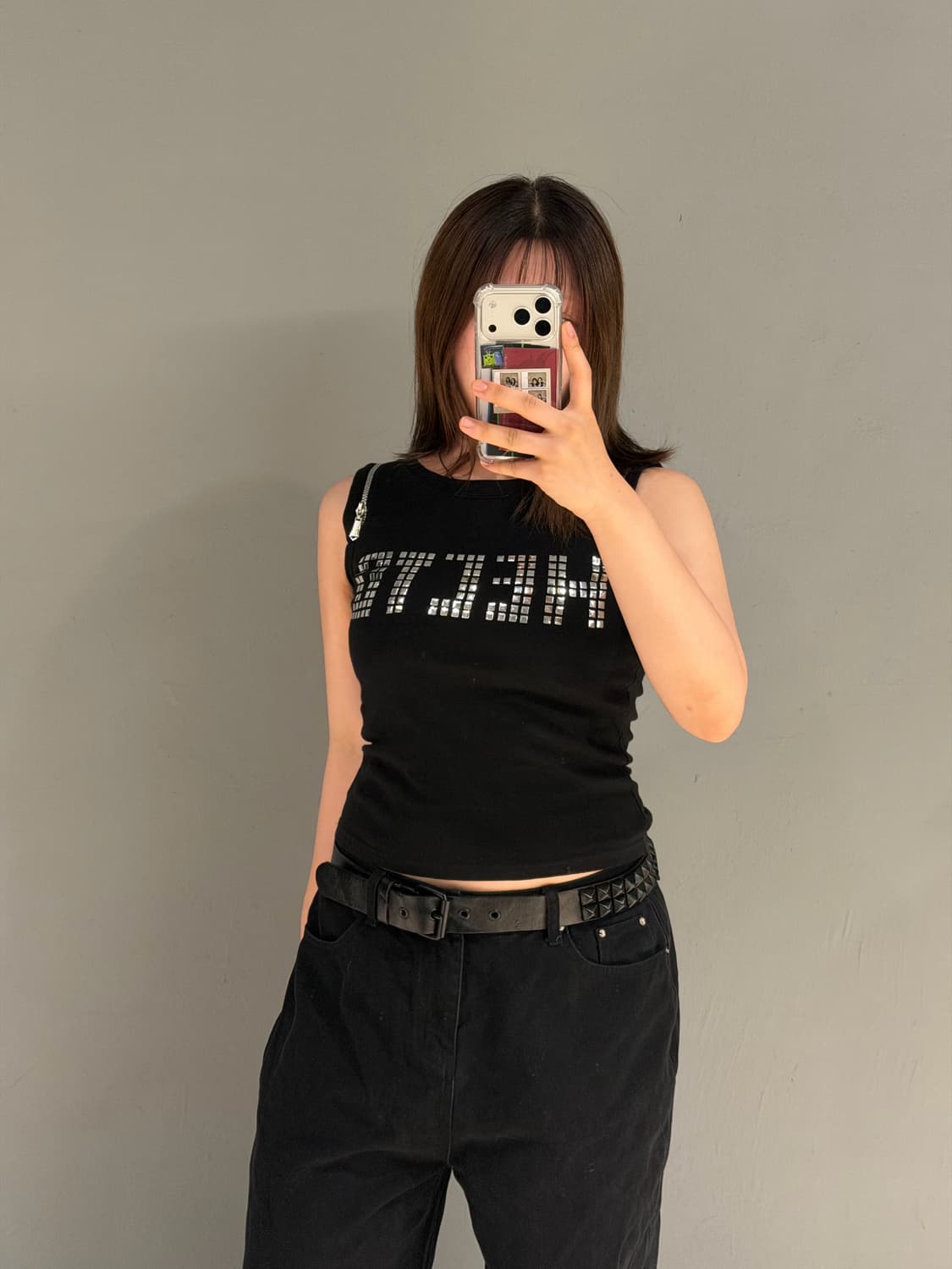 Cecil Mcbee stud lettering sleeveless 상품이미지2