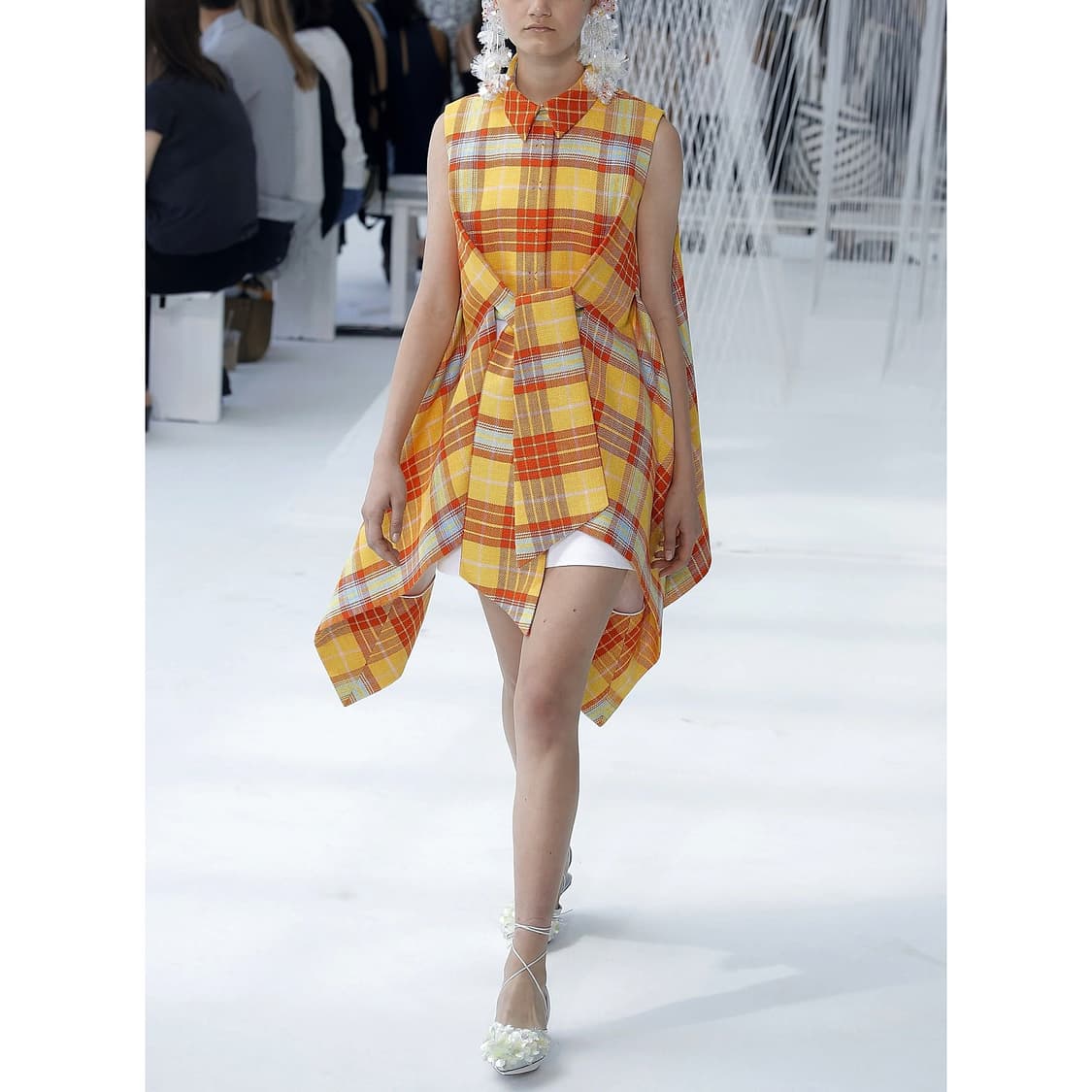 DELPOZO 체크 셔츠 원피스 상품이미지1