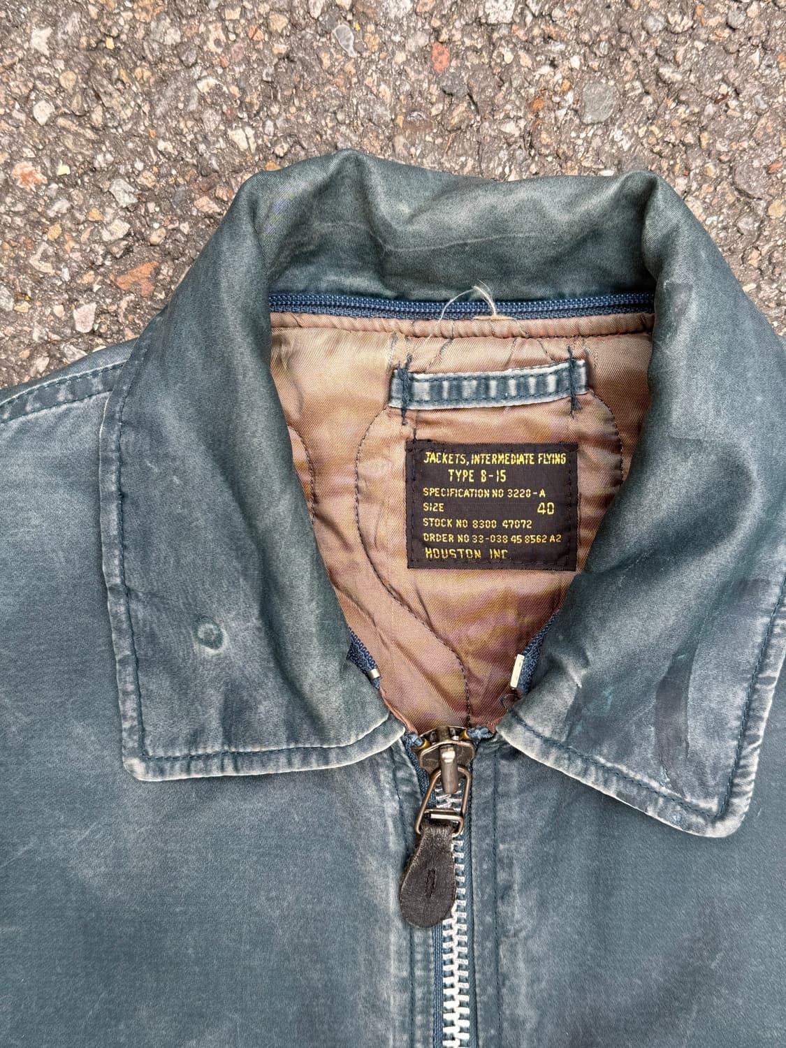 휴스턴 INC B-15 복각 플라이트 자켓 상품이미지5