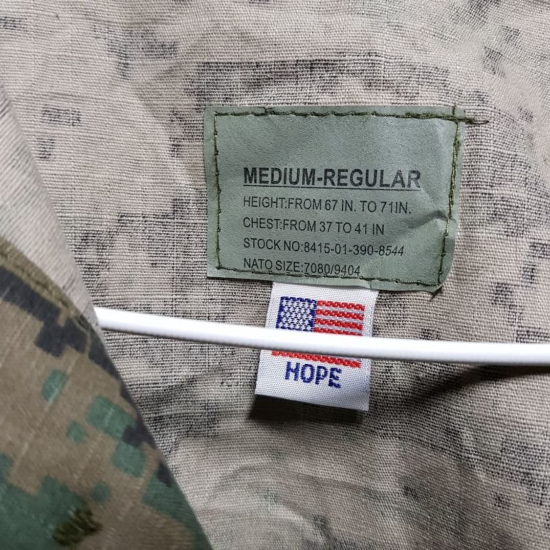 L / 미군 USMC  전투복상의 /HOPE/2-속312  상품이미지4