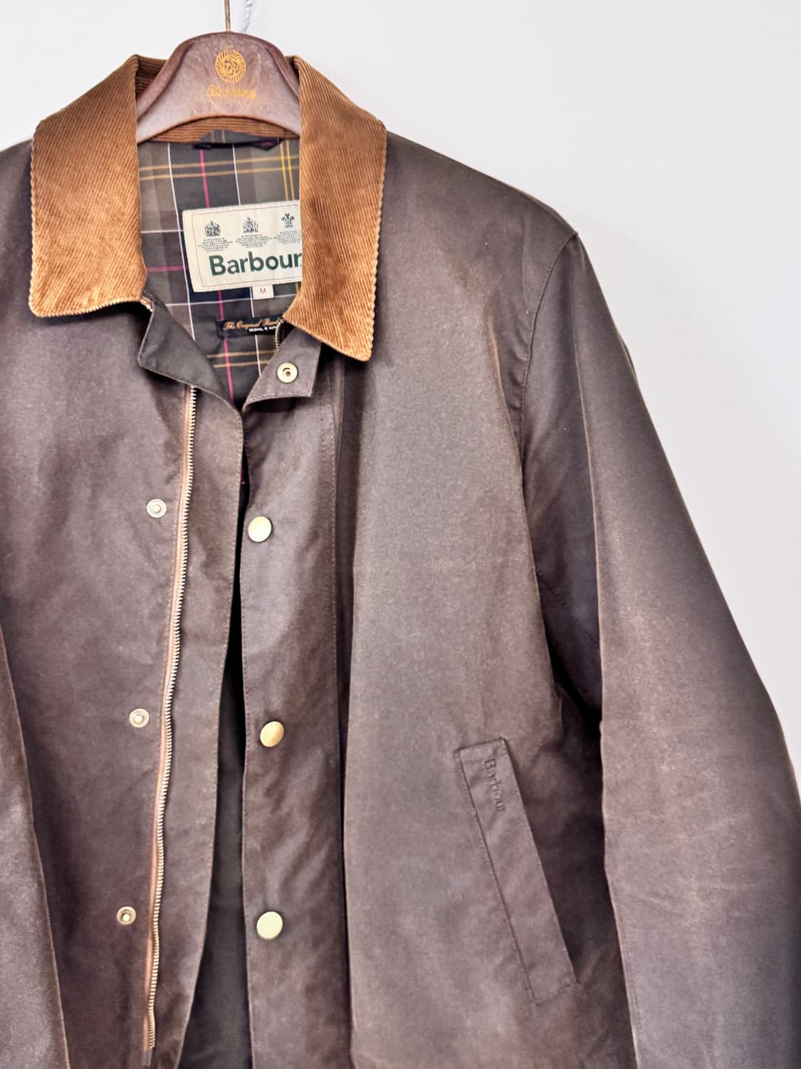 바버 밀튼 밀턴 왁스자켓 브라운 상품이미지3