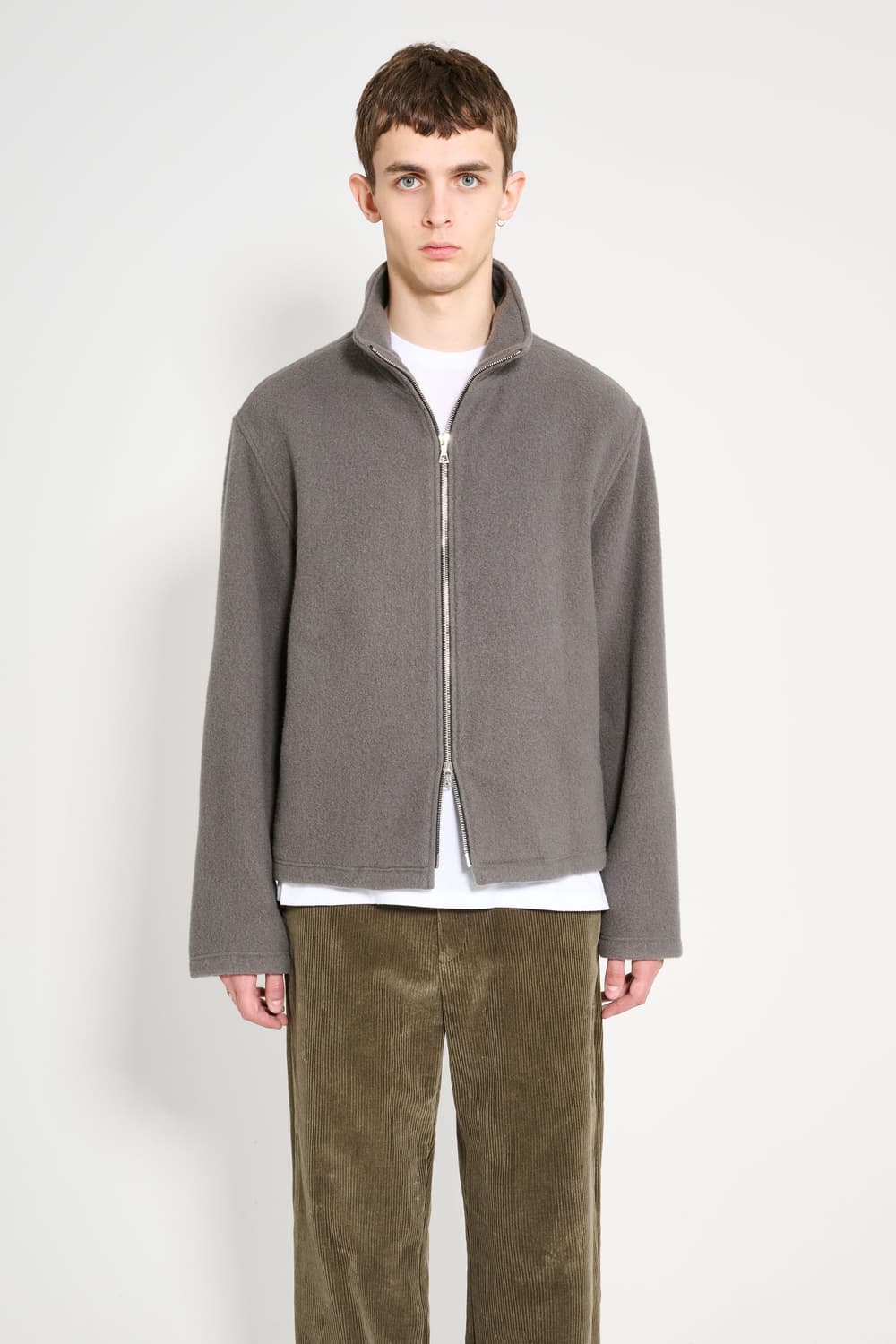 [M] RIER FLEECE BLOUSON 리에르 플리스 블루종 그레이 상품이미지2