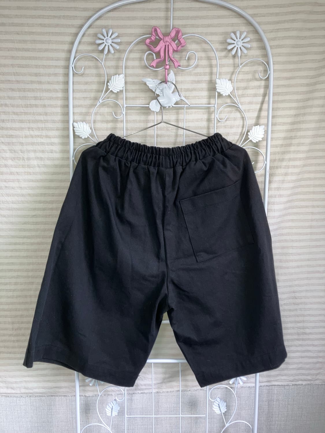 빈티지 블랙 버뮤다 팬츠 y2k 스트릿 갸루 펑키474   상품이미지2