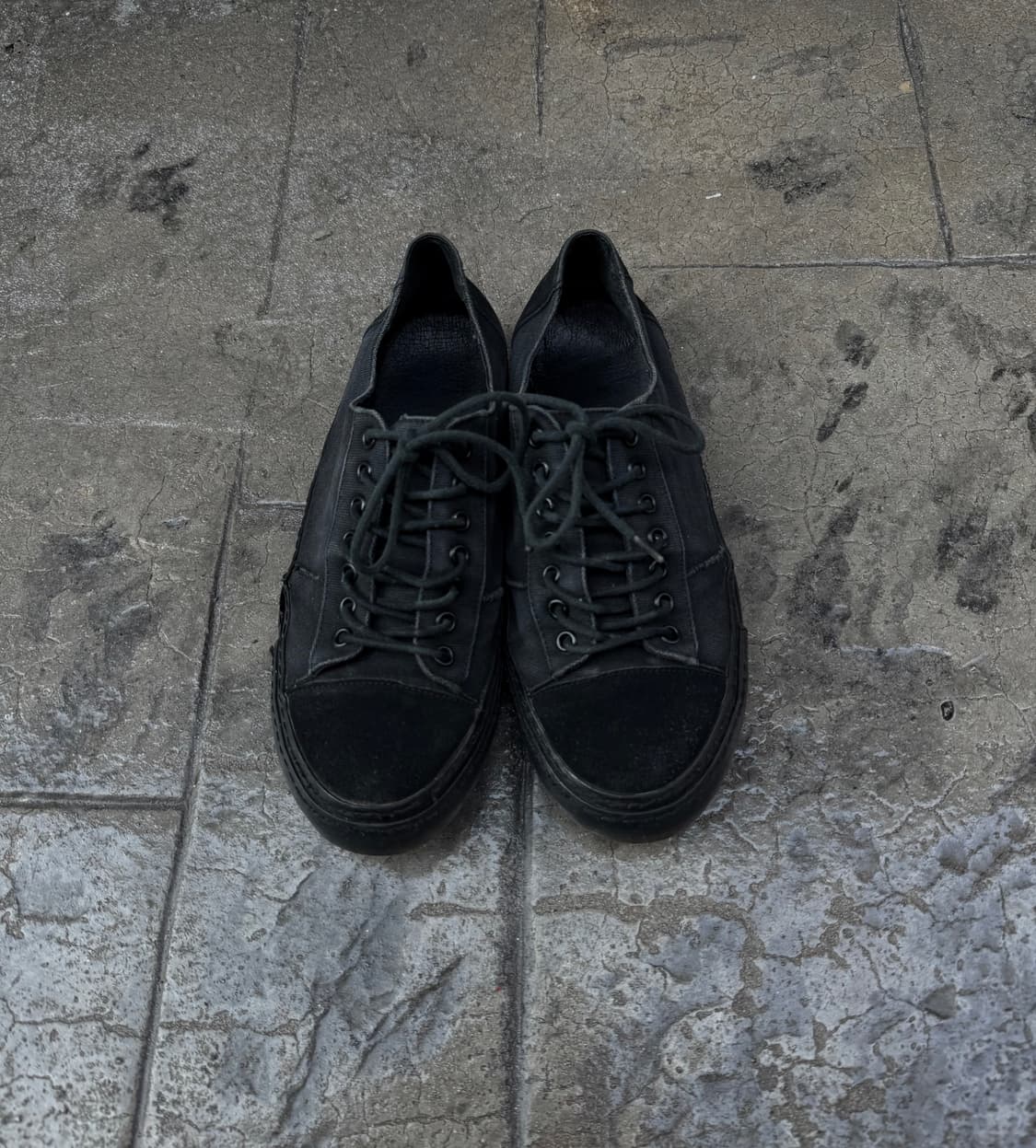 요지야마모토 뿌르옴므 캔버스 로우컷 스니커즈 상품이미지3