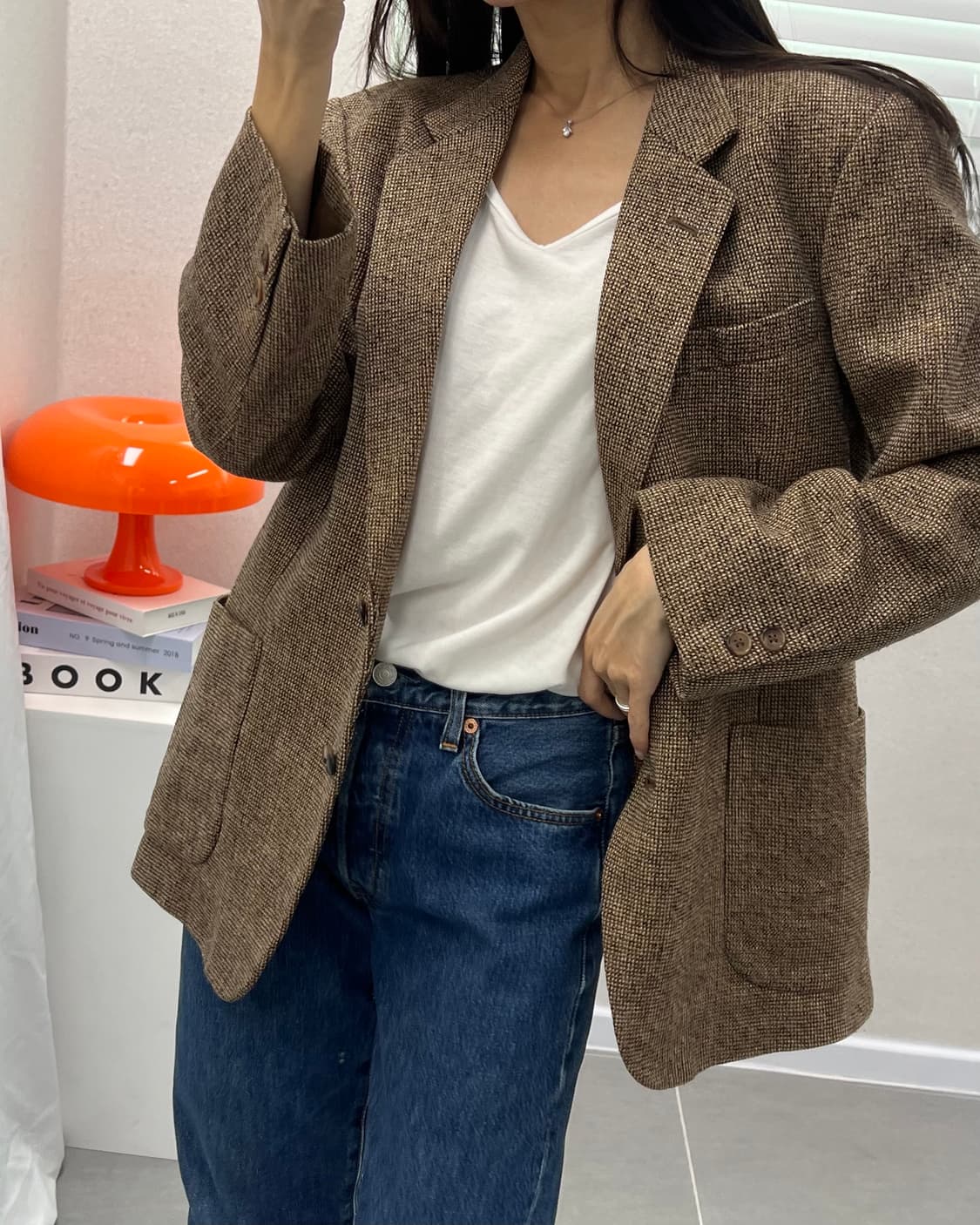 (L)빈티지 울 블레이져-M1405 상품이미지1