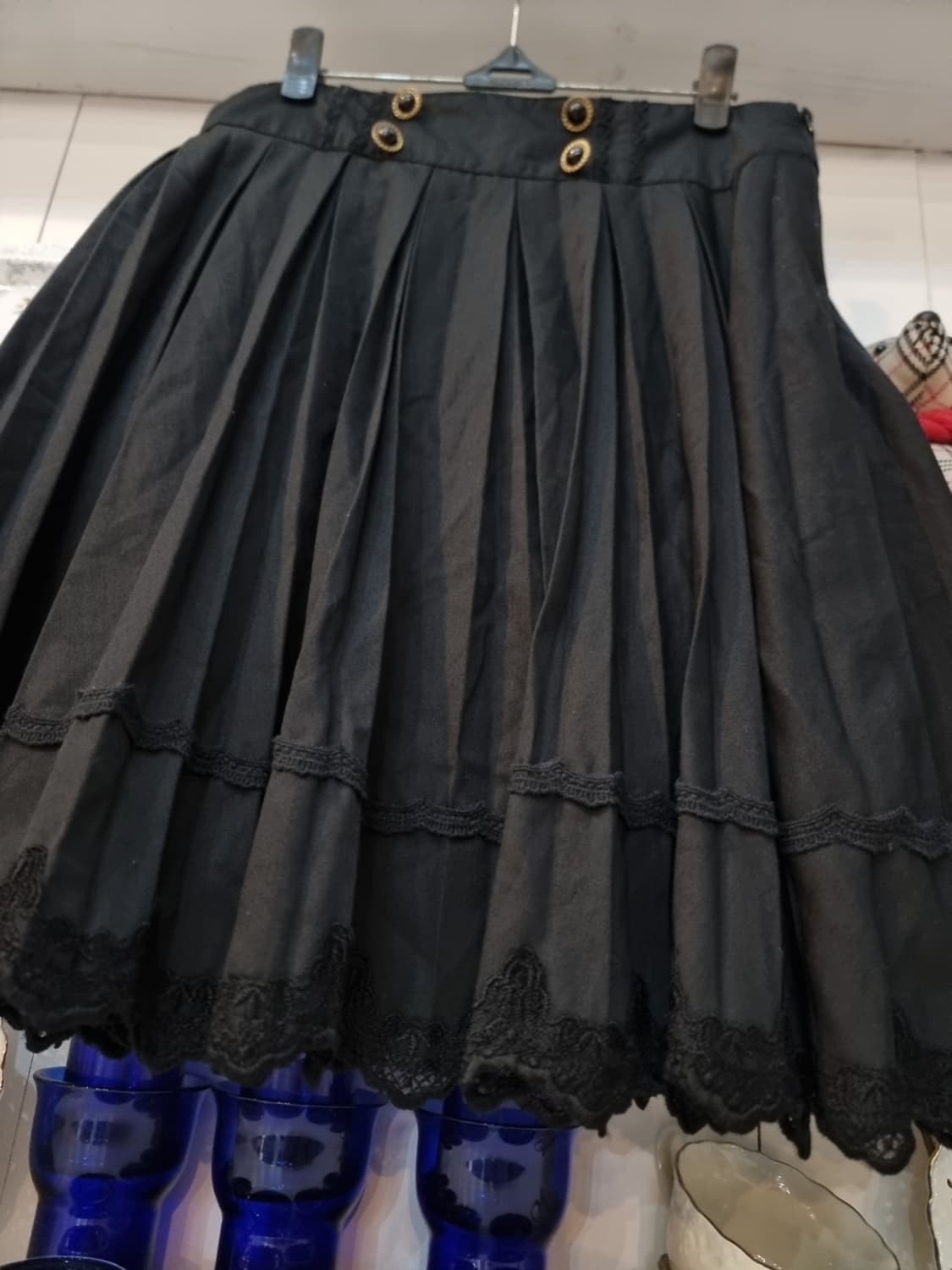 axes femme 하이웨이스트 블랙 플레어 스커트 상품이미지3