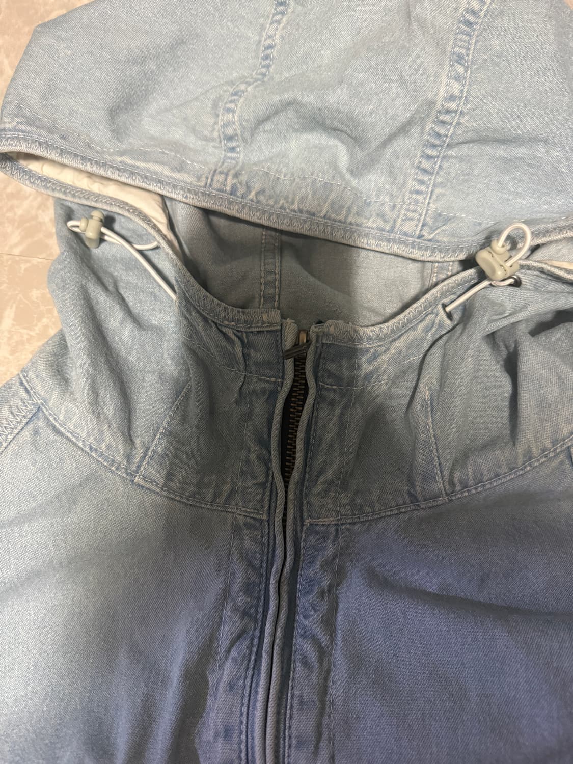 L사이즈 디스이즈네버댓 아노락 자켓 워시드 블루 상품이미지2