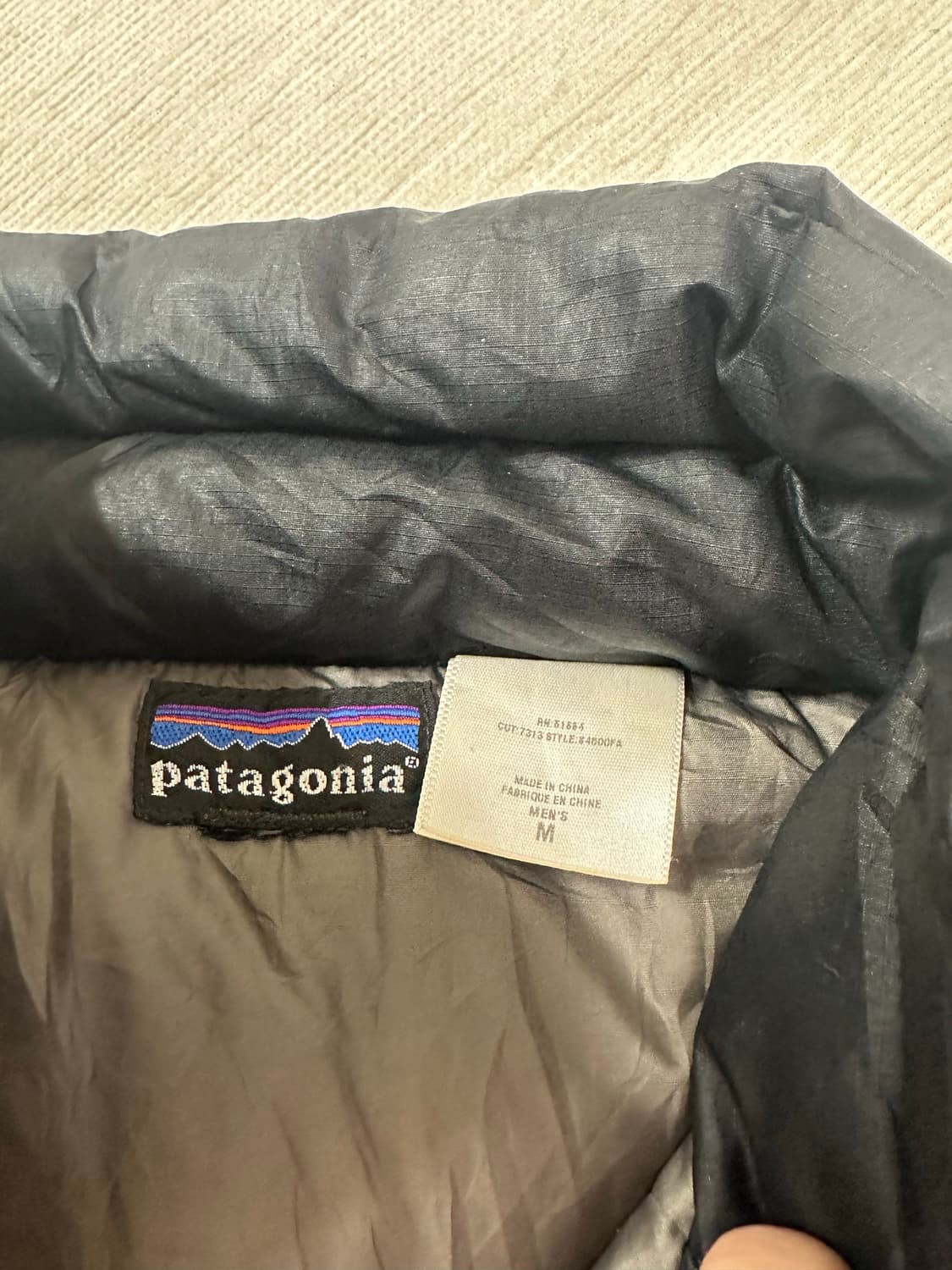 (M)00s 파타고니아 패딩 빈티지 패커블 다운 블랙 상품이미지4
