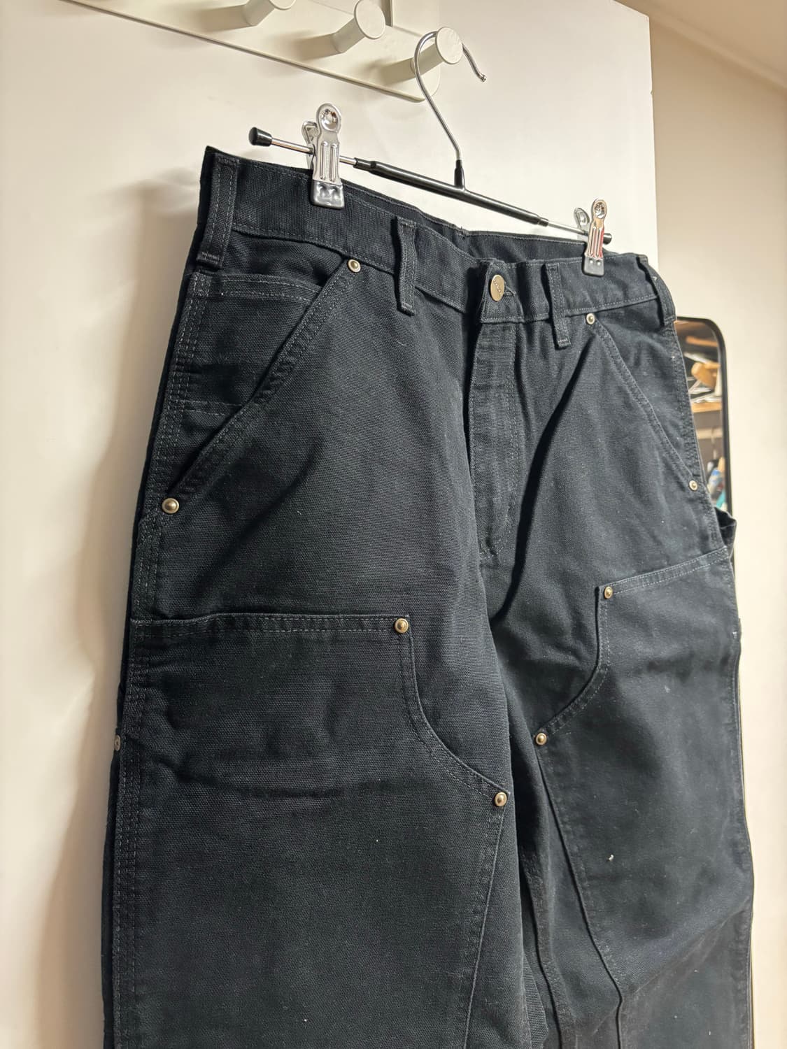 [30X30] 칼하트 더블니 워크팬츠 블랙 상품이미지4