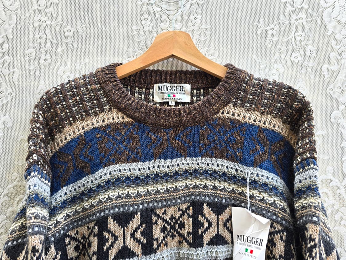 빈티지 노르딕 니트 이태리 메이드 미사용품 상품이미지2