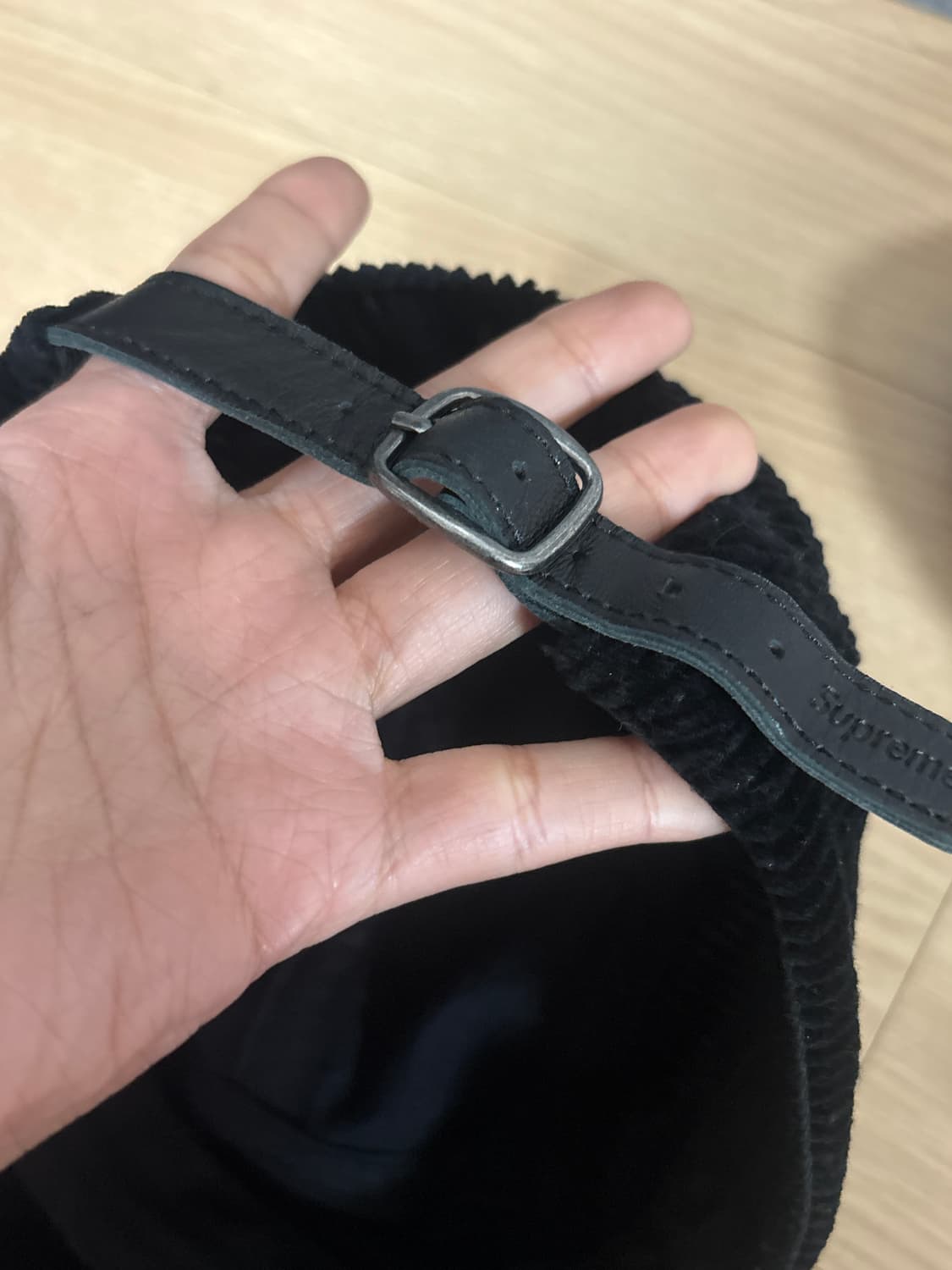 슈프림 코듀로이 블랙 모자 상품이미지2