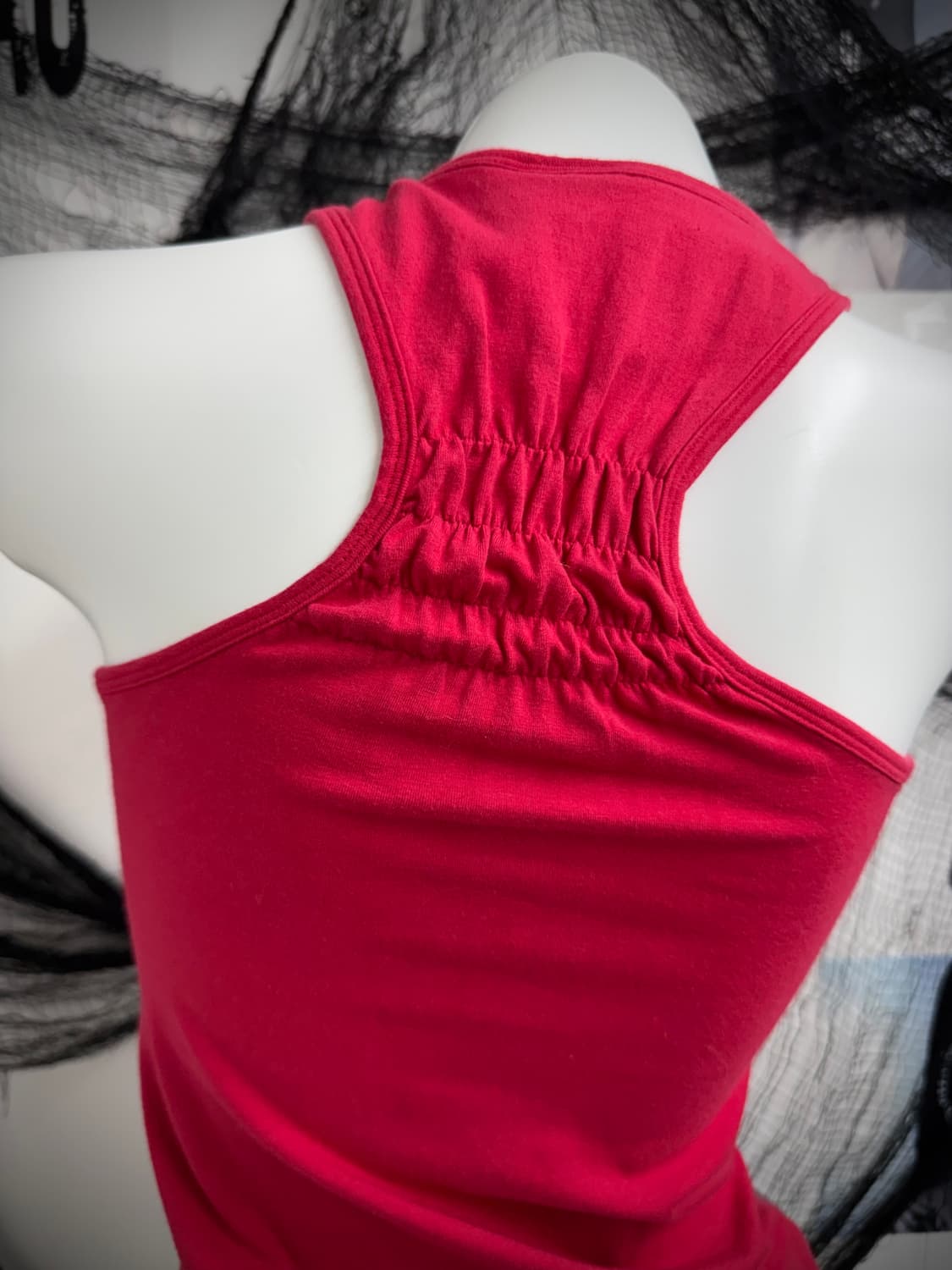 Evisu printing shirring sleeveless 상품이미지7