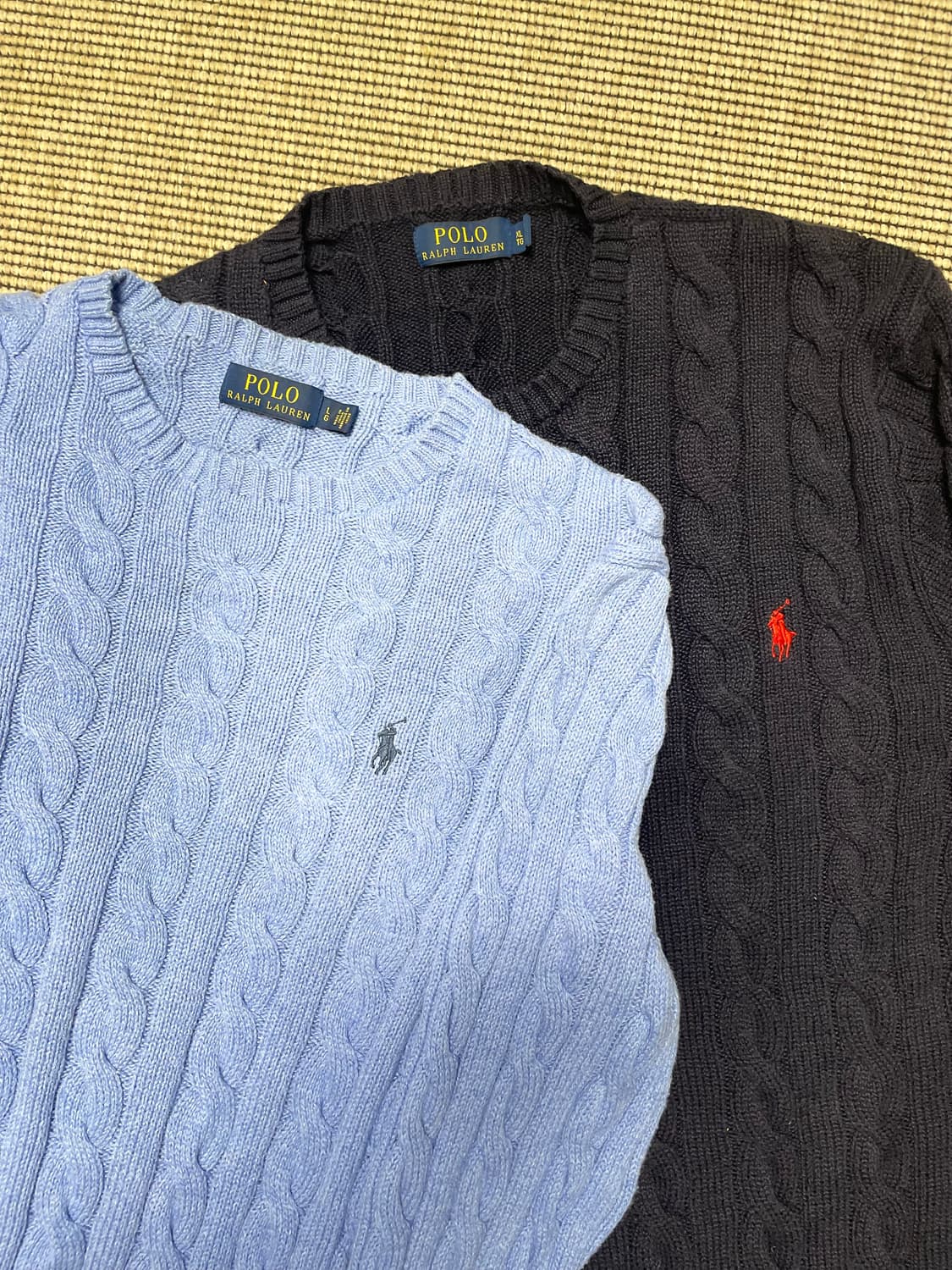 폴로 케이블 니트 블루 / L 상품이미지1