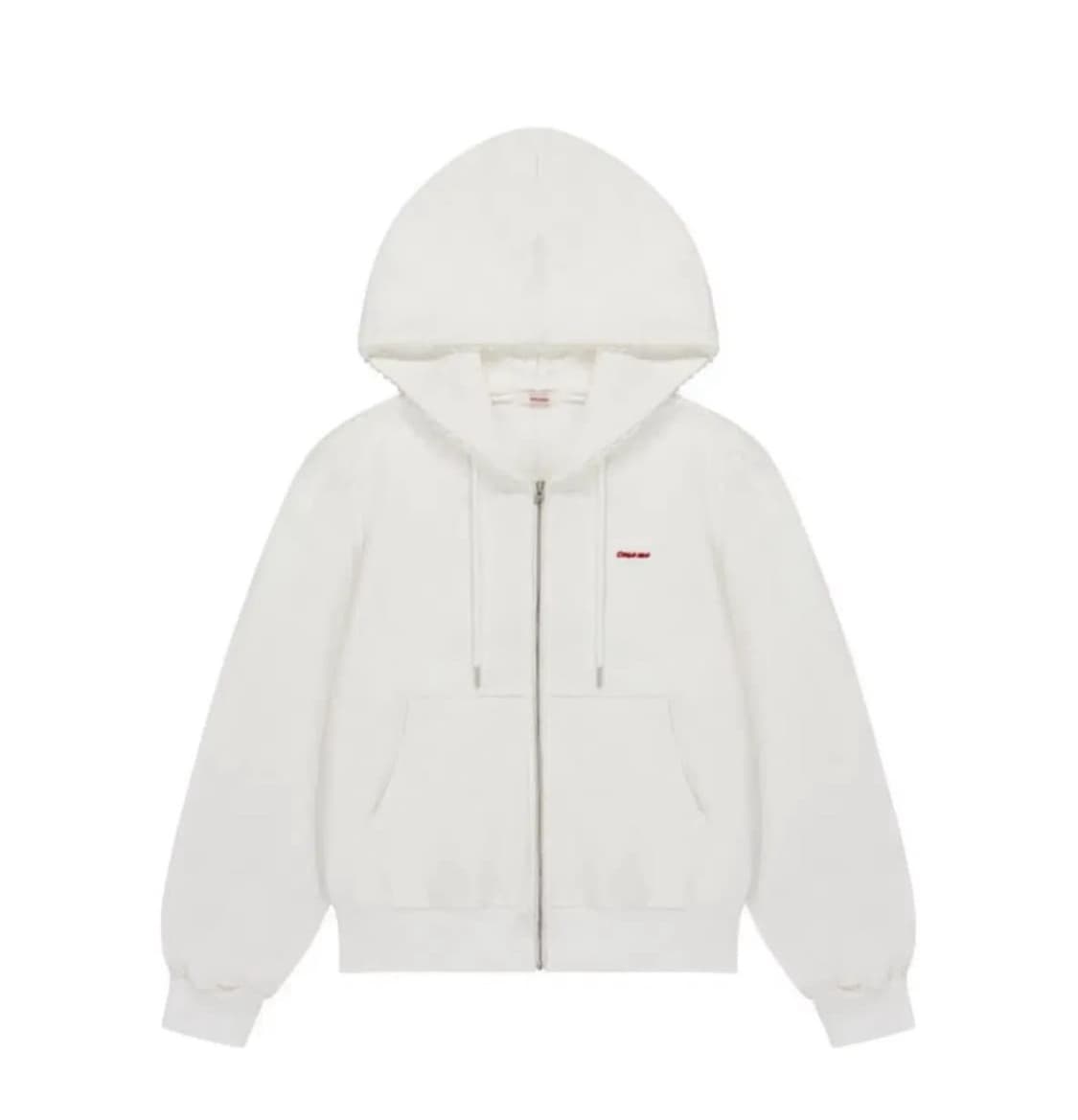 오모모 화이트 후드집업 세트 상품이미지1