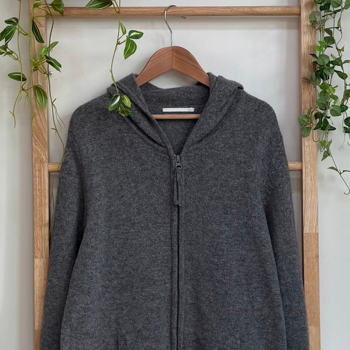 JPN/ 그레이울후드집업 울후드집업 레이후드집업 모리걸후드집업 상품이미지4