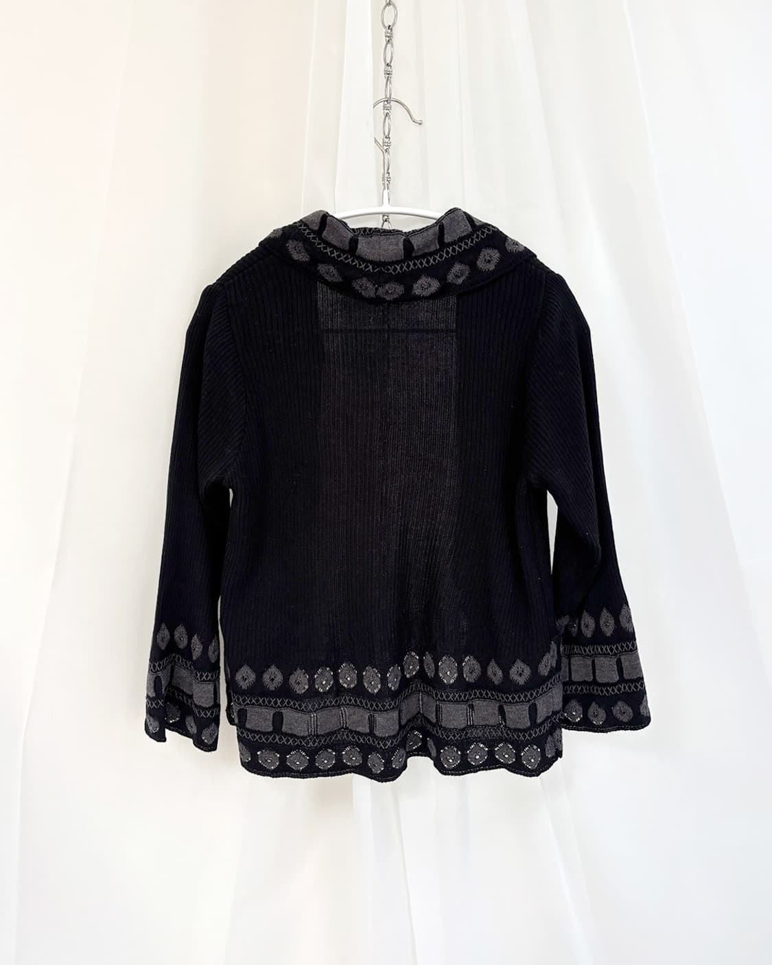 sarisa 미드나잇 에스닉 크림 숄 가디건 상품이미지2