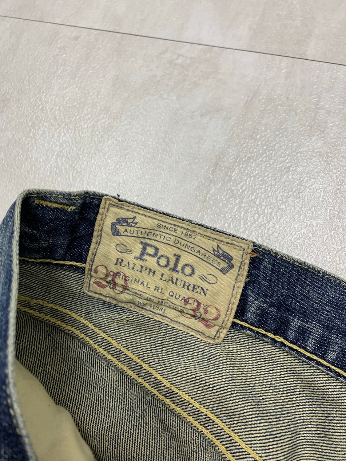폴로 랄프로렌 데님 워싱 팬츠 #166 상품이미지5