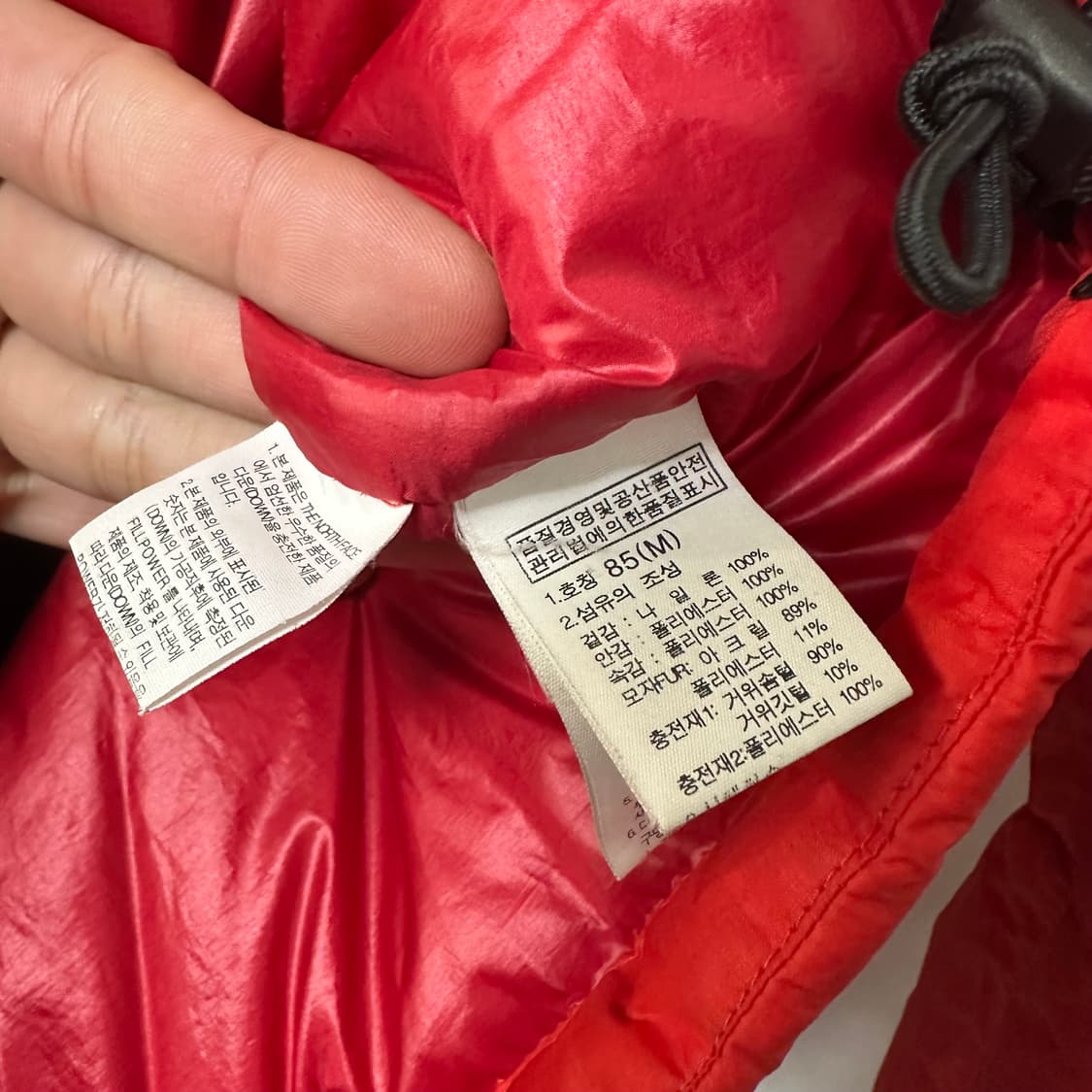 (85) 노스페이스 800 윈드스토퍼 패딩 레드 상품이미지3