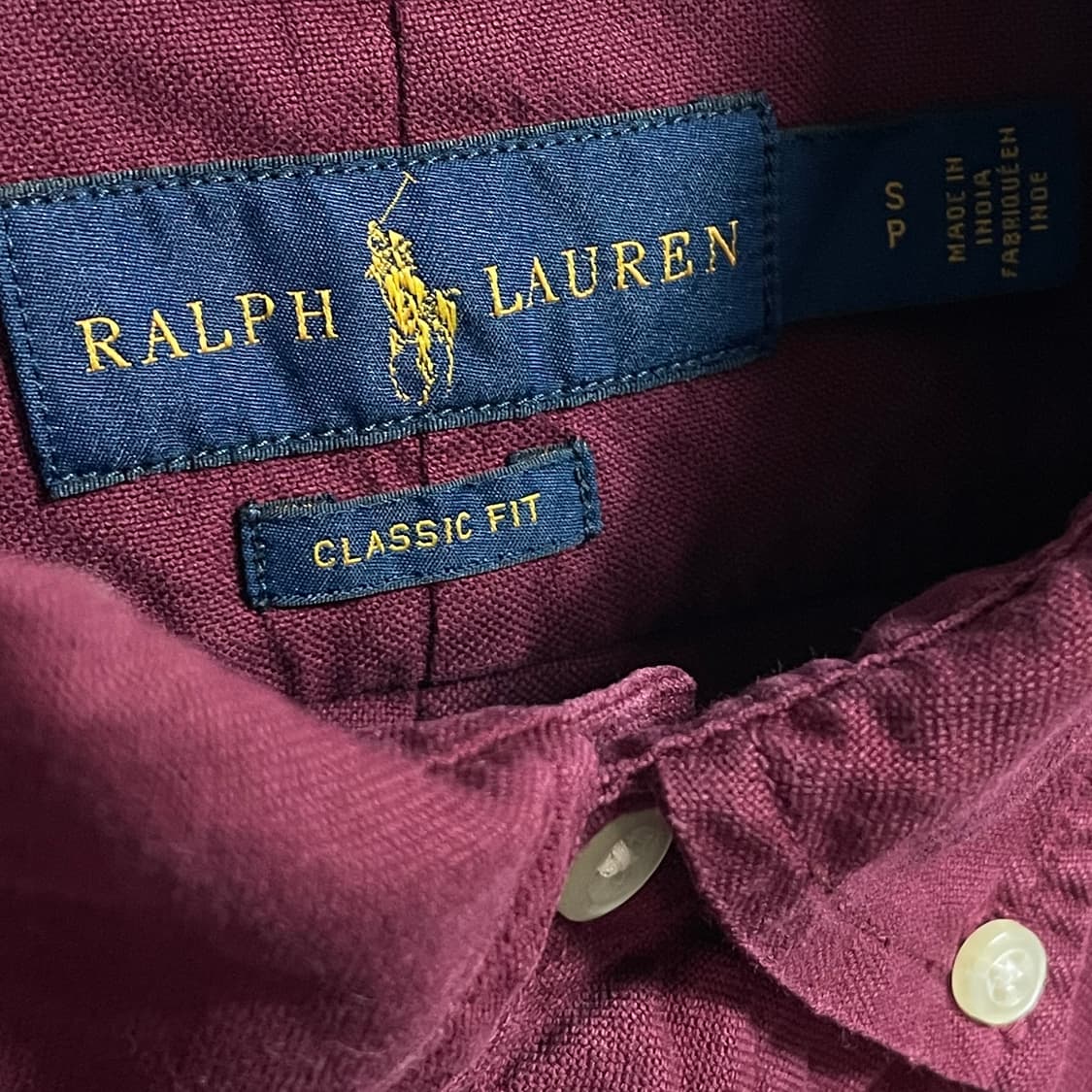 [S] 폴로 랄프로렌 클래식핏 옥스포드 셔츠 버건디 상품이미지2