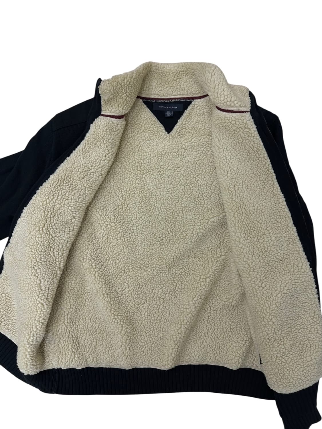 타미힐피거 플리스 니트집업 블랙 (L)  상품이미지7