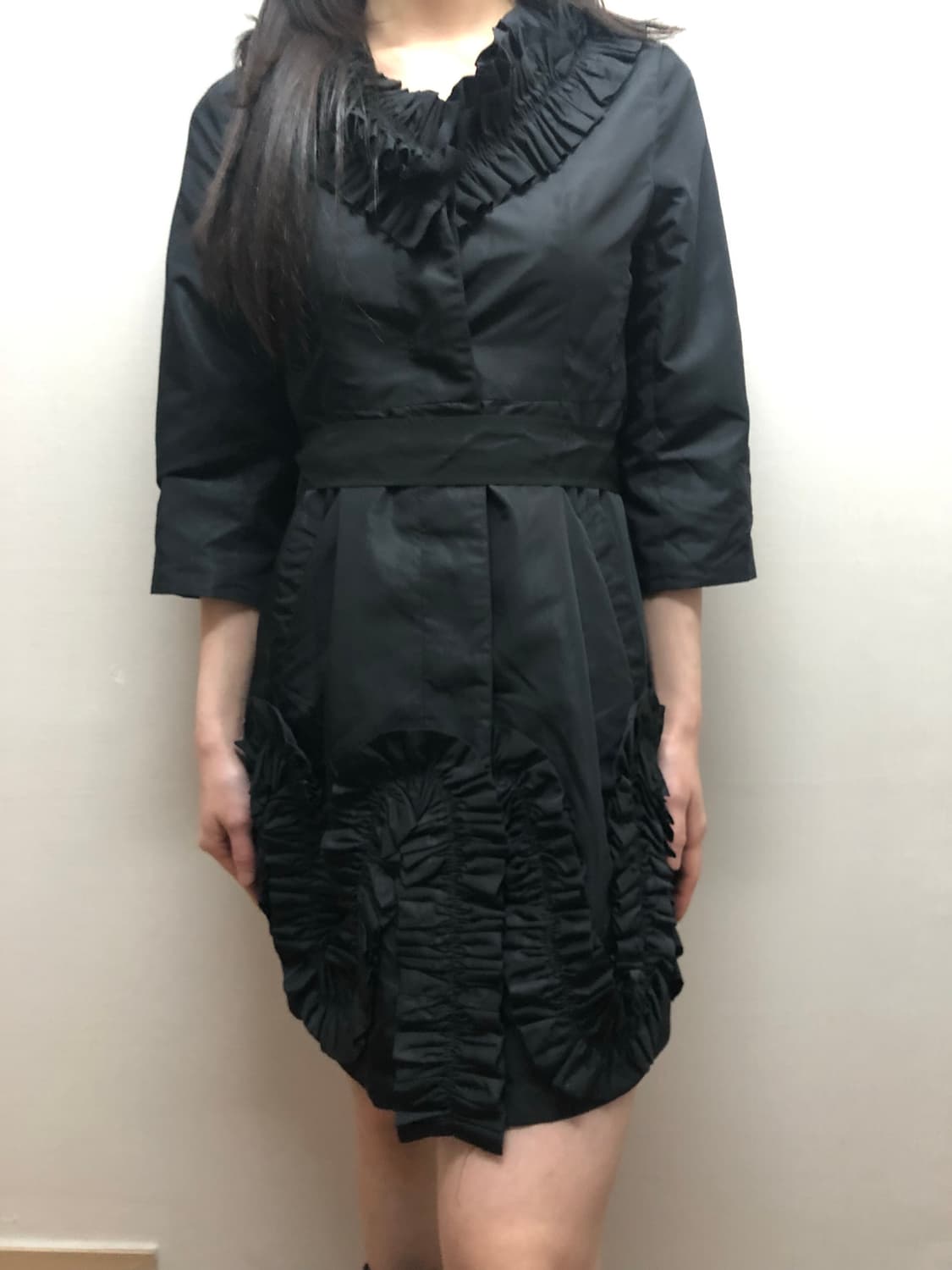 빈티지 블랙 프릴 미니 원피스 상품이미지7