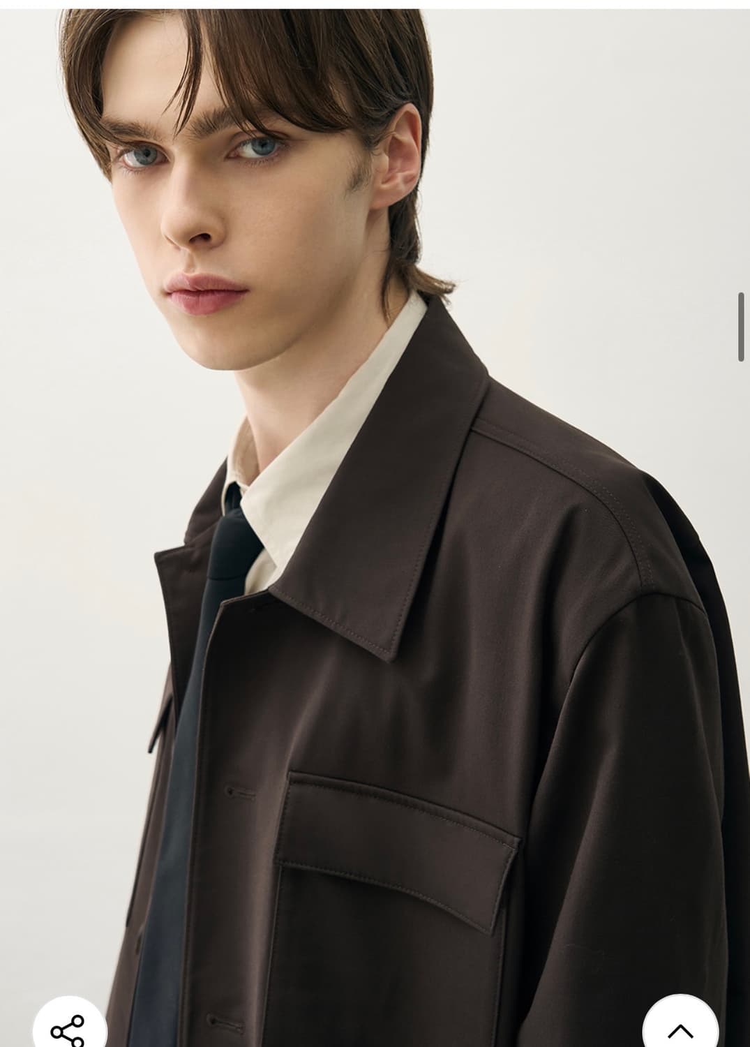 (새상품)(L) 드로우핏 도브 울 하이드 블루종 자켓 판매 상품이미지6