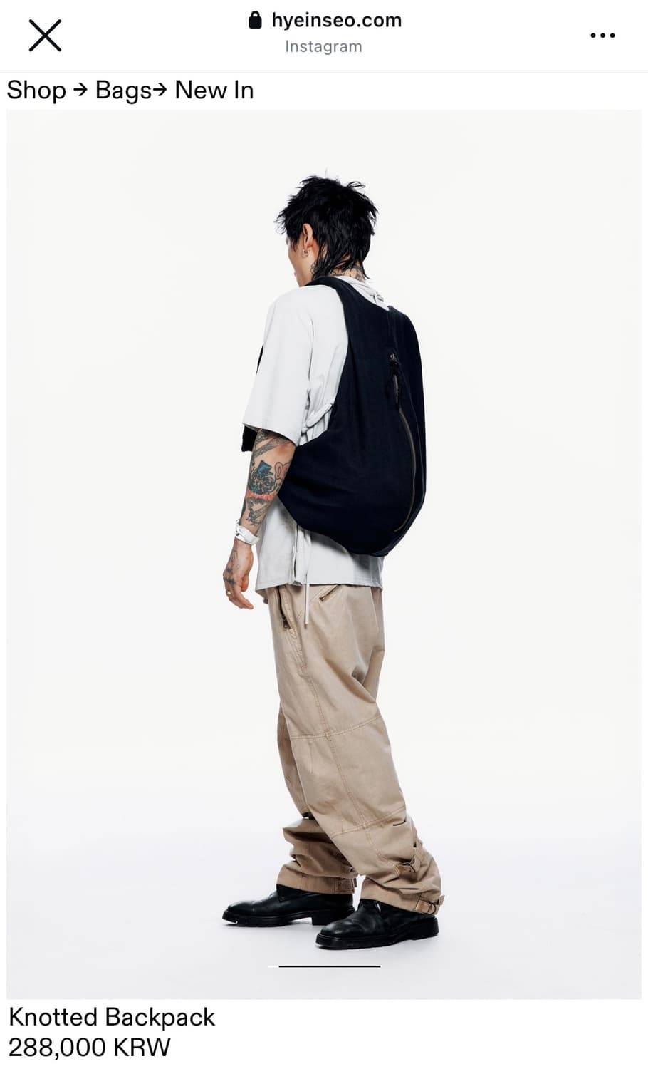 혜인서 백팩 Knotted Backpack 상품이미지1