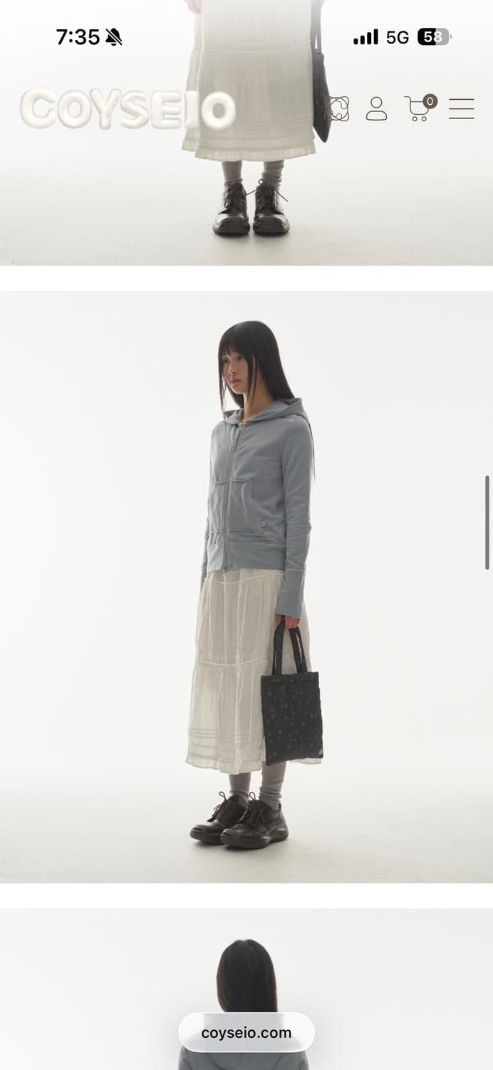 코이세이오 후드집업 자켓 스카이블루 상품이미지6