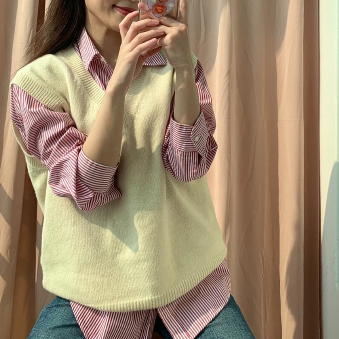 시엔느(SIENNE) 파인울 베스트니트 프리사이즈 상품이미지2