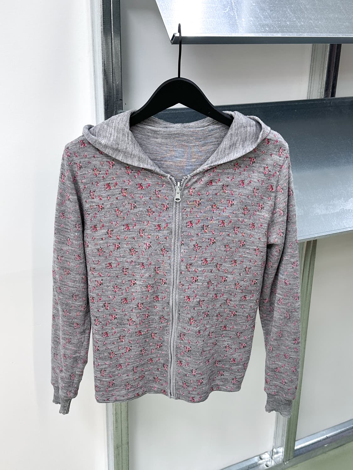 mini flower knit zip hoody 상품이미지5